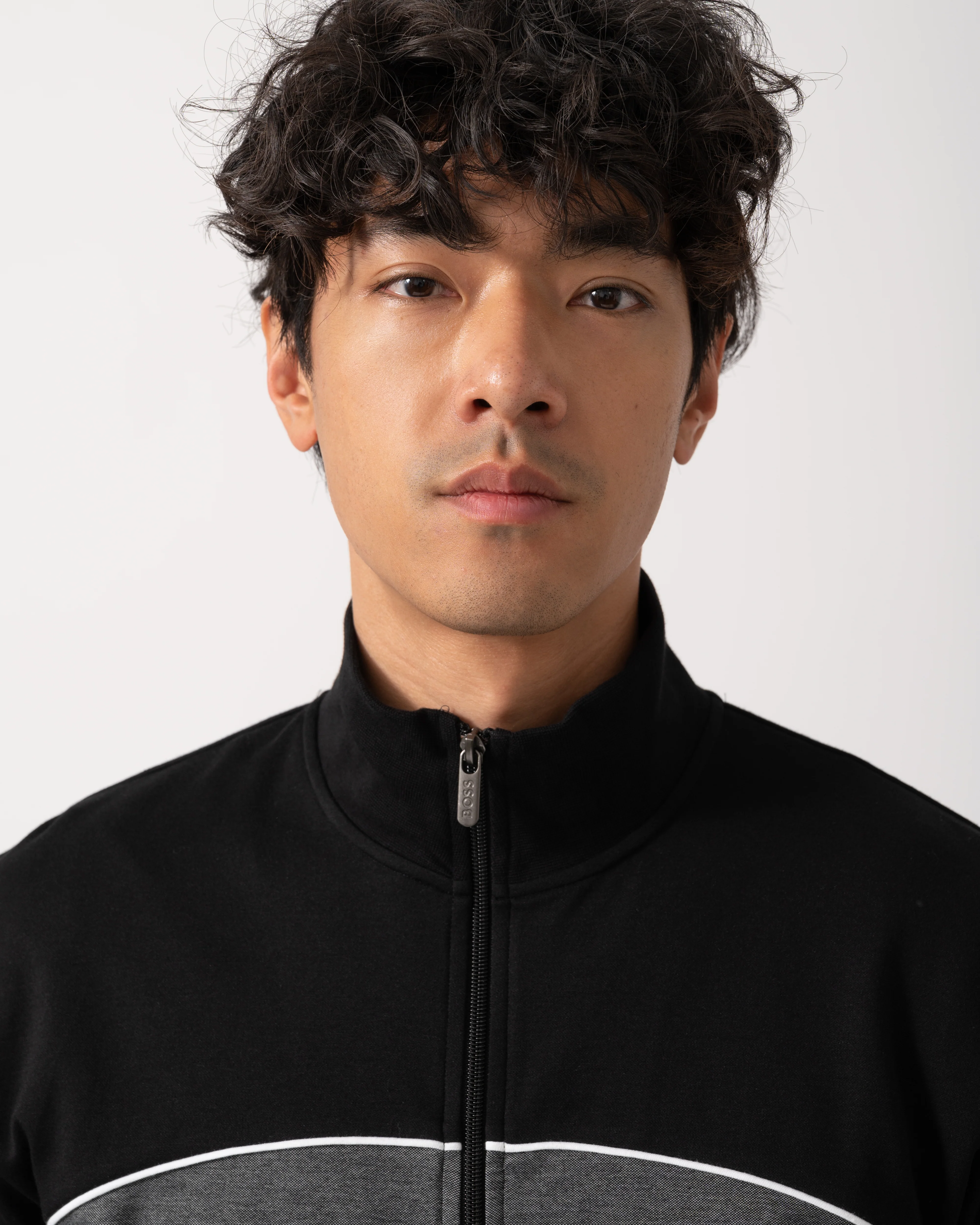 BOSS Orange Mens Loungewear Tracksuit Jacket 50545567 - Black 001 - Image 2