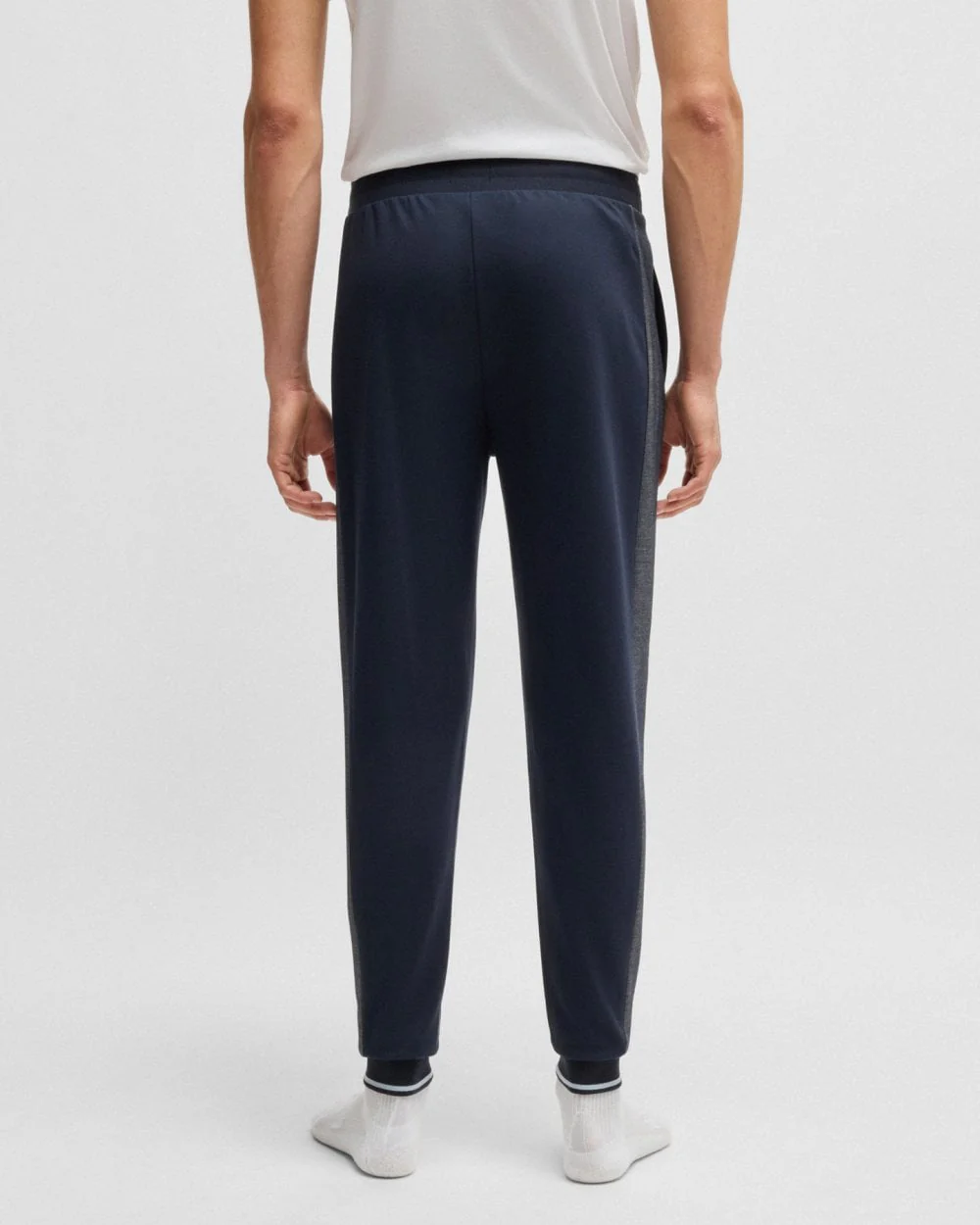 BOSS Orange Mens Loungewear Tracksuit Pants With Contrast Piping - Image 4
