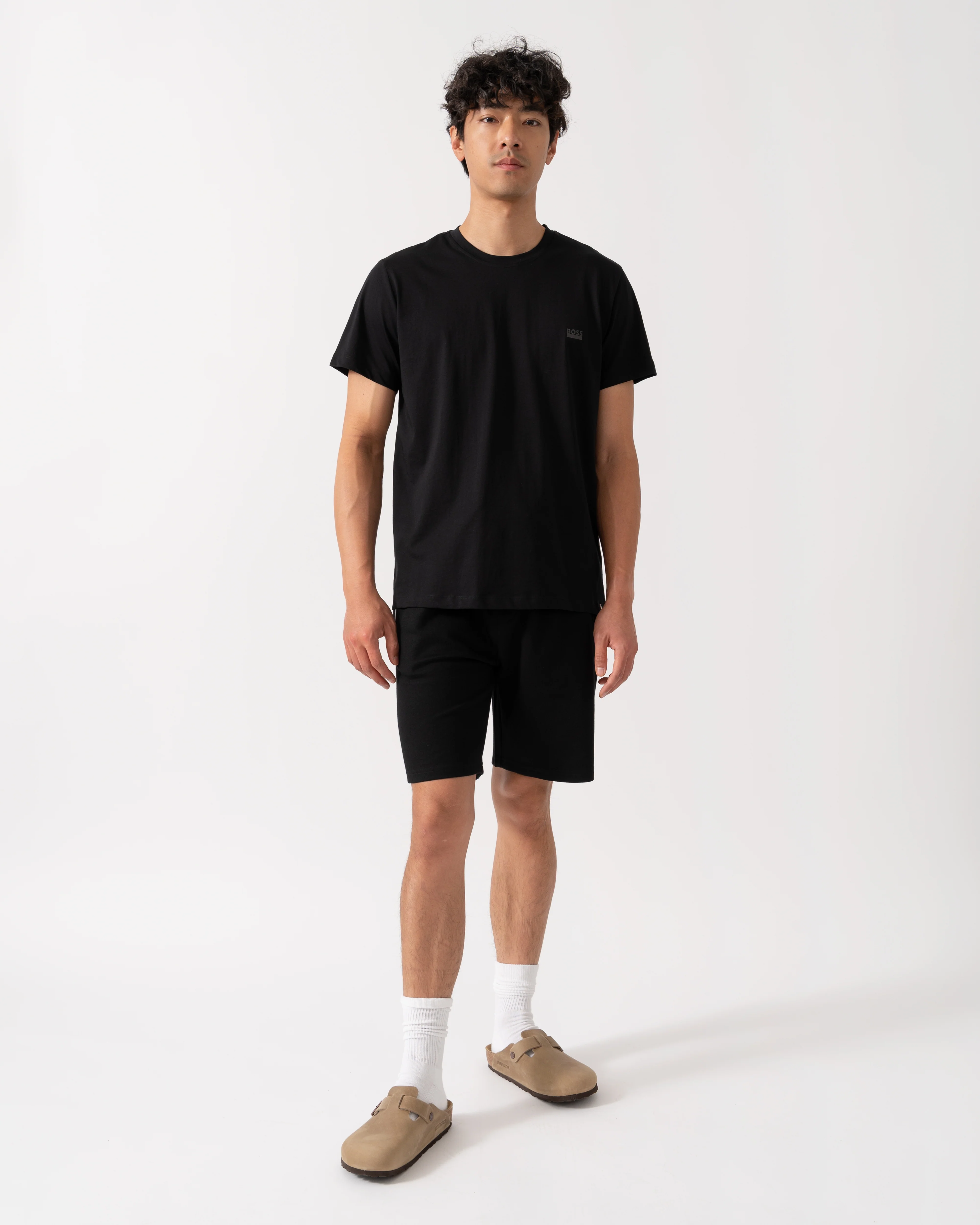 BOSS Orange Mens Loungewear Tracksuit Shorts 50545577 - Black 001 - Image 4