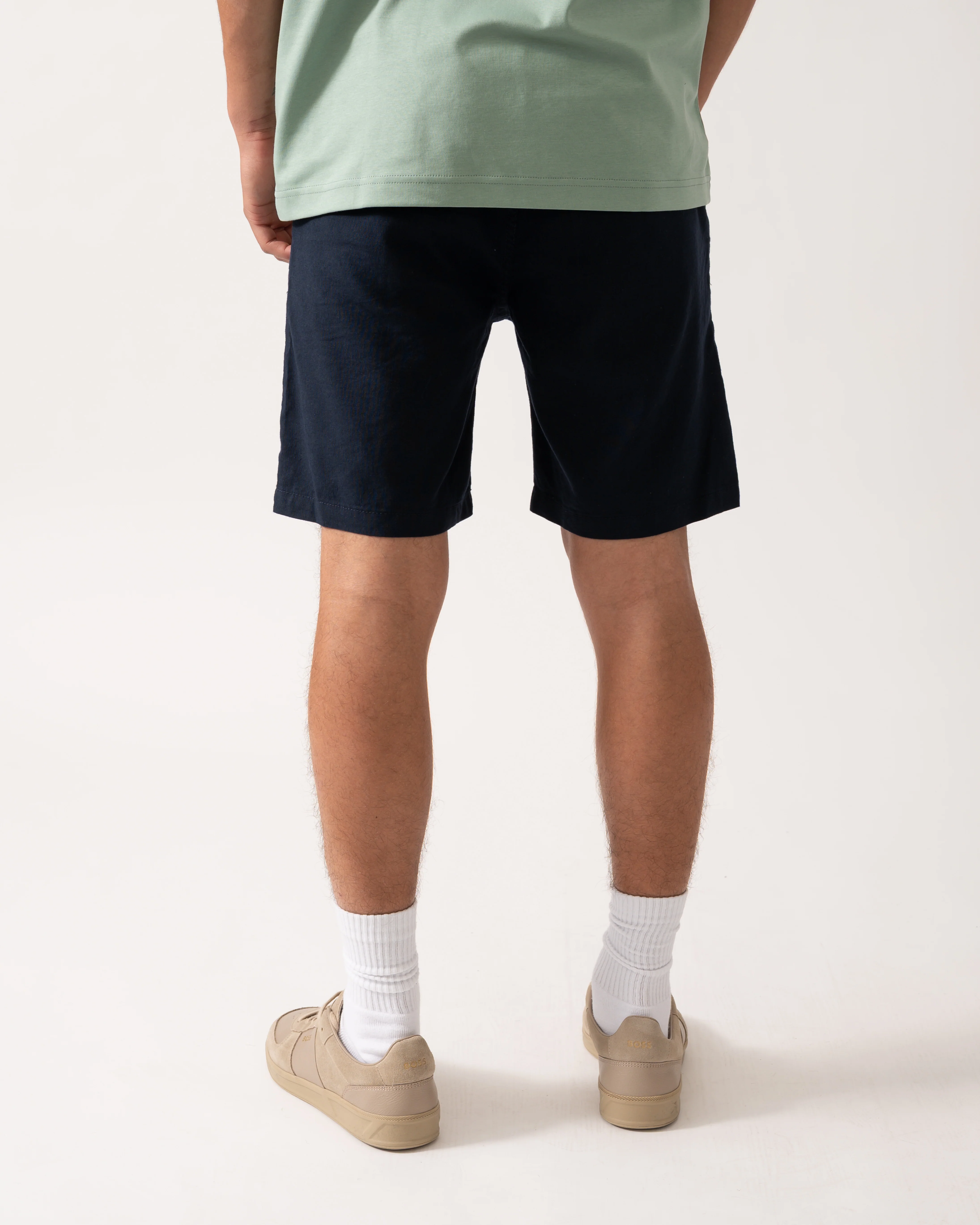 BOSS Orange Mens Tapered Chino Shorts - Dark Blue 404 - Image 4