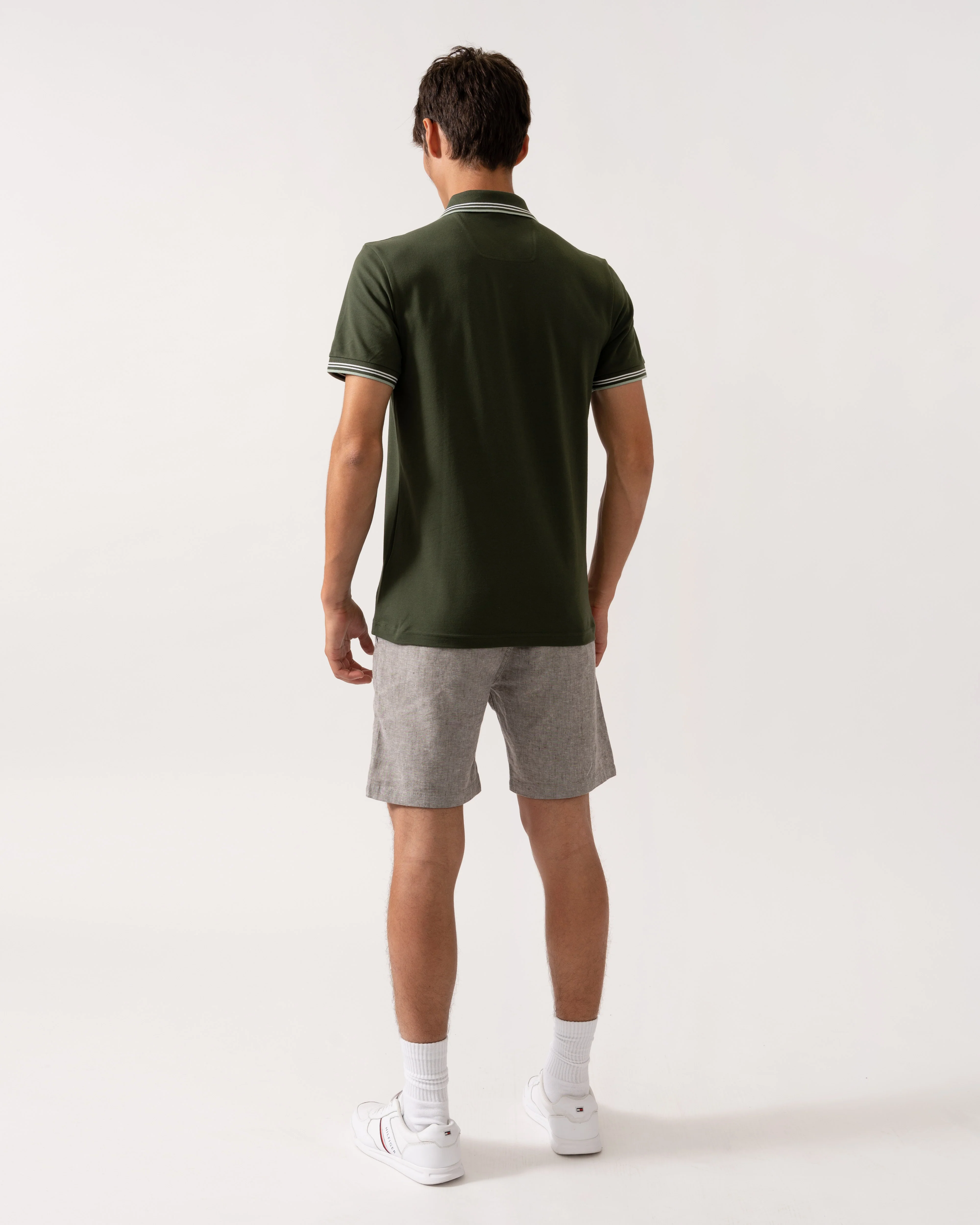 BOSS Orange Mens Tapered Chino Shorts - Open Beige 294 - Image 4