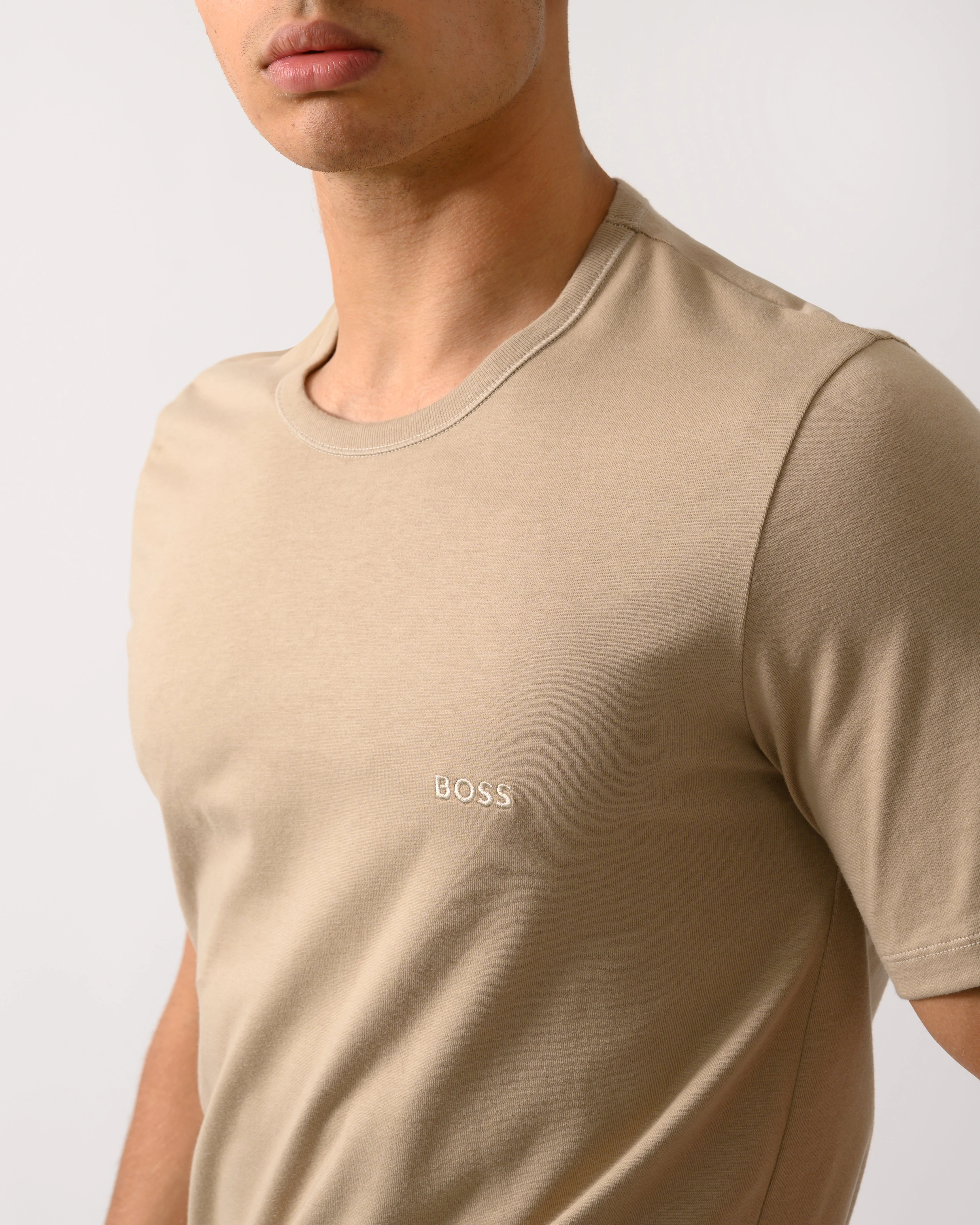BOSS Orange Mens Three-Pack of Cotton Underwear T-Shirts with Logo Embroidery - Open Miscellaneous 965 - Image 6