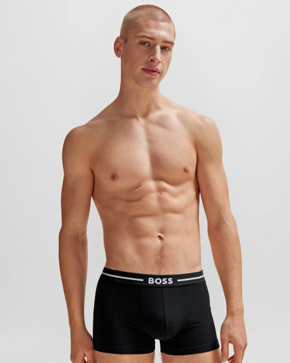 BOSS Orange Mens Three-Pack Of Stretch-Cotton Trunks With Logo Waistbands - Image 2