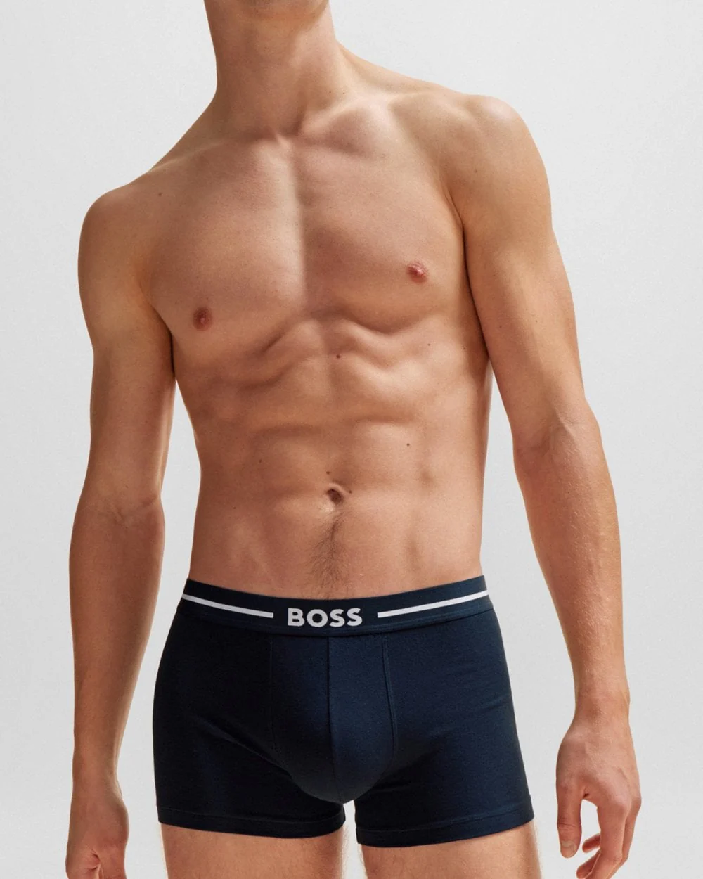BOSS Orange Mens Three-Pack Of Stretch-Cotton Trunks With Logo Waistbands - Image 4