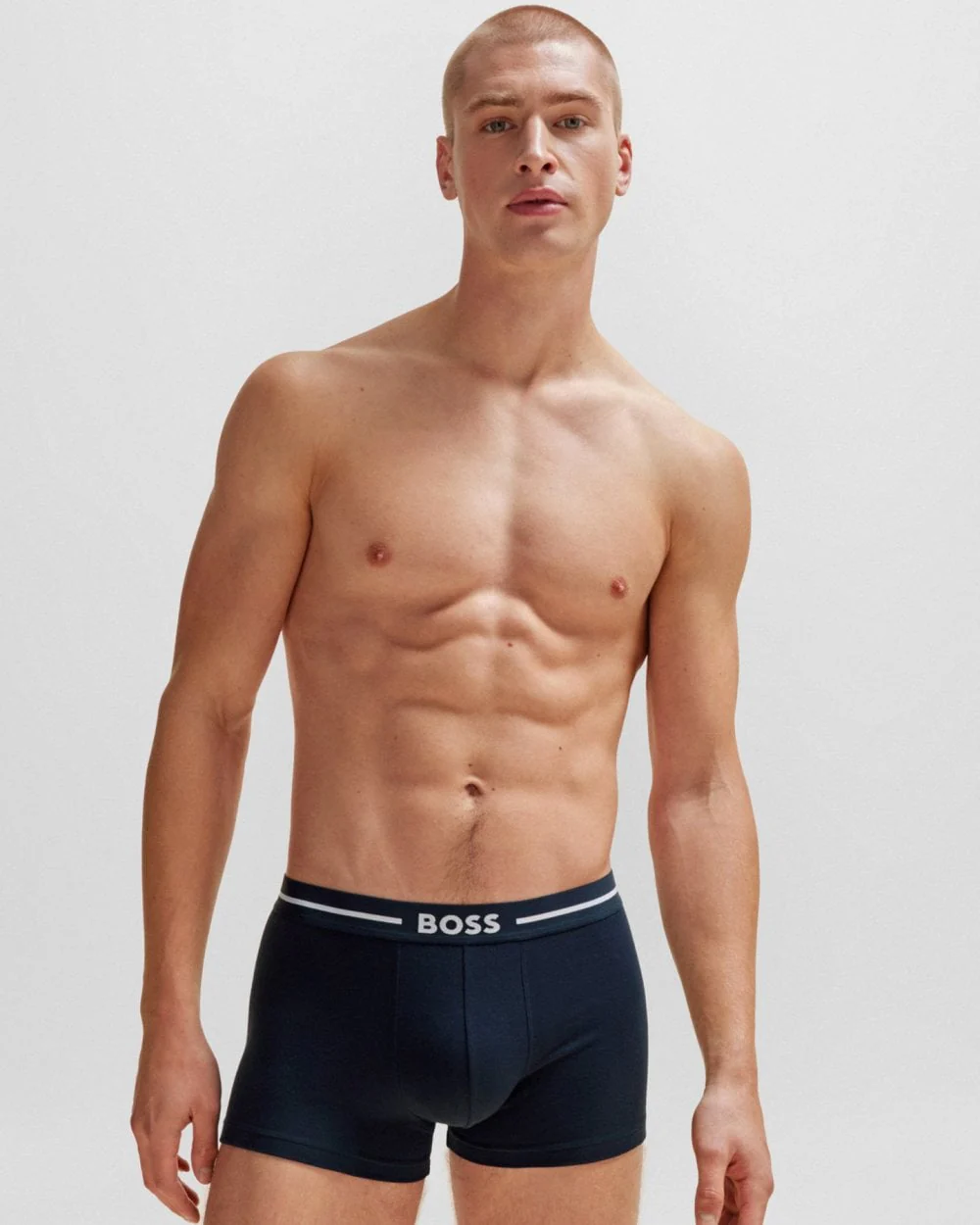 BOSS Orange Mens Three-Pack Of Stretch-Cotton Trunks With Logo Waistbands - Image 6