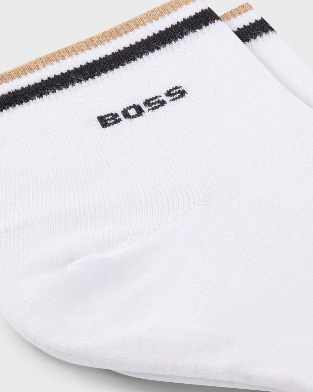 BOSS Orange Mens Two-Pack of Short Length Socks with Signature Stripe NOS - White 100 - Image 2