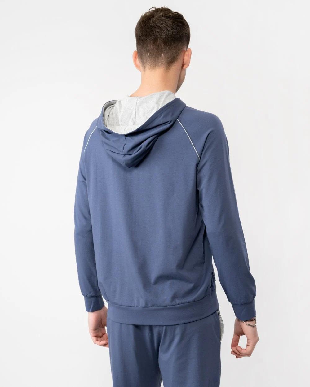 BOSS Orange Mix&Match Mens Full Zip Loungewear Hoodie in Stretch Cotton with Embroidered Logo - Image 2