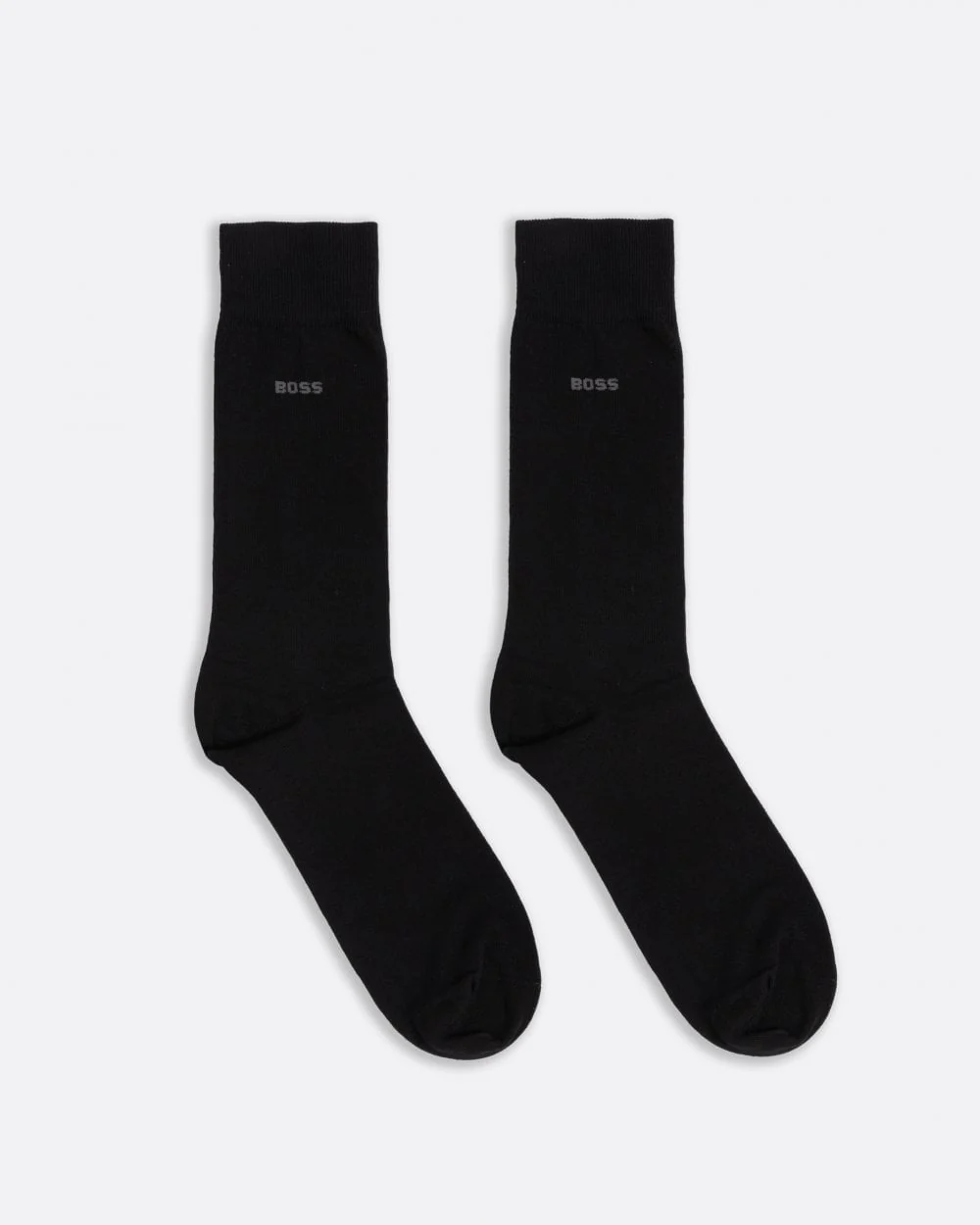 BOSS Orange Monogram Mens 2 Pack Regular Length Cotton Blend Socks - Black 001 - Image 3