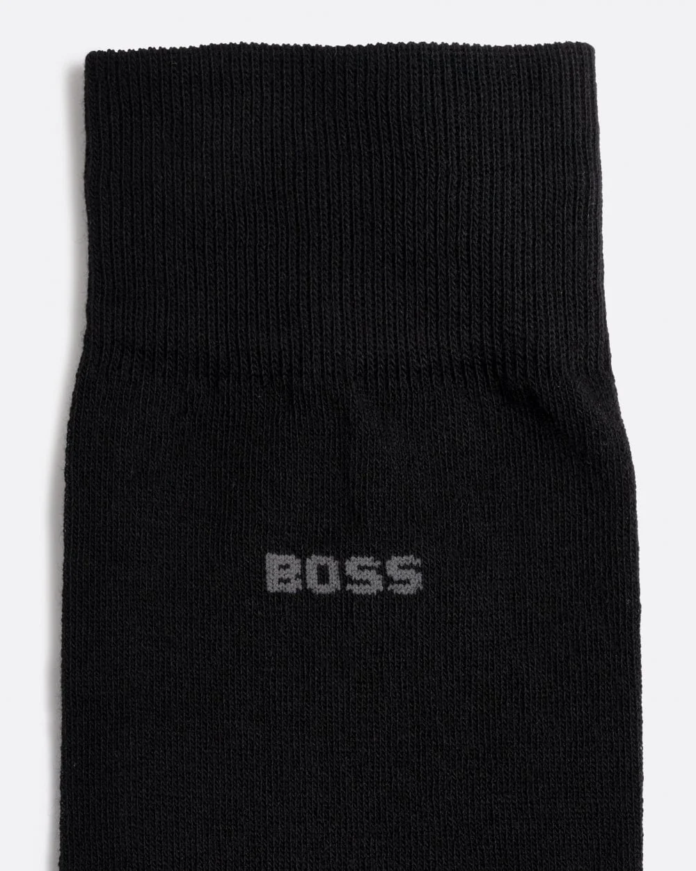 BOSS Orange Monogram Mens 2 Pack Regular Length Cotton Blend Socks - Black 001 - Image 5