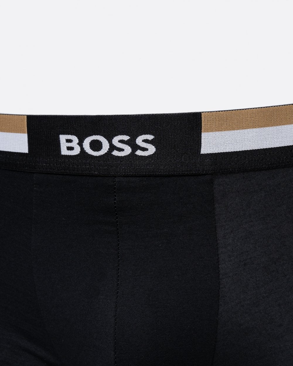 BOSS Orange Motion Mens 3 Pack Cotton-Blend Trunks with Signature Waistbands - Image 2