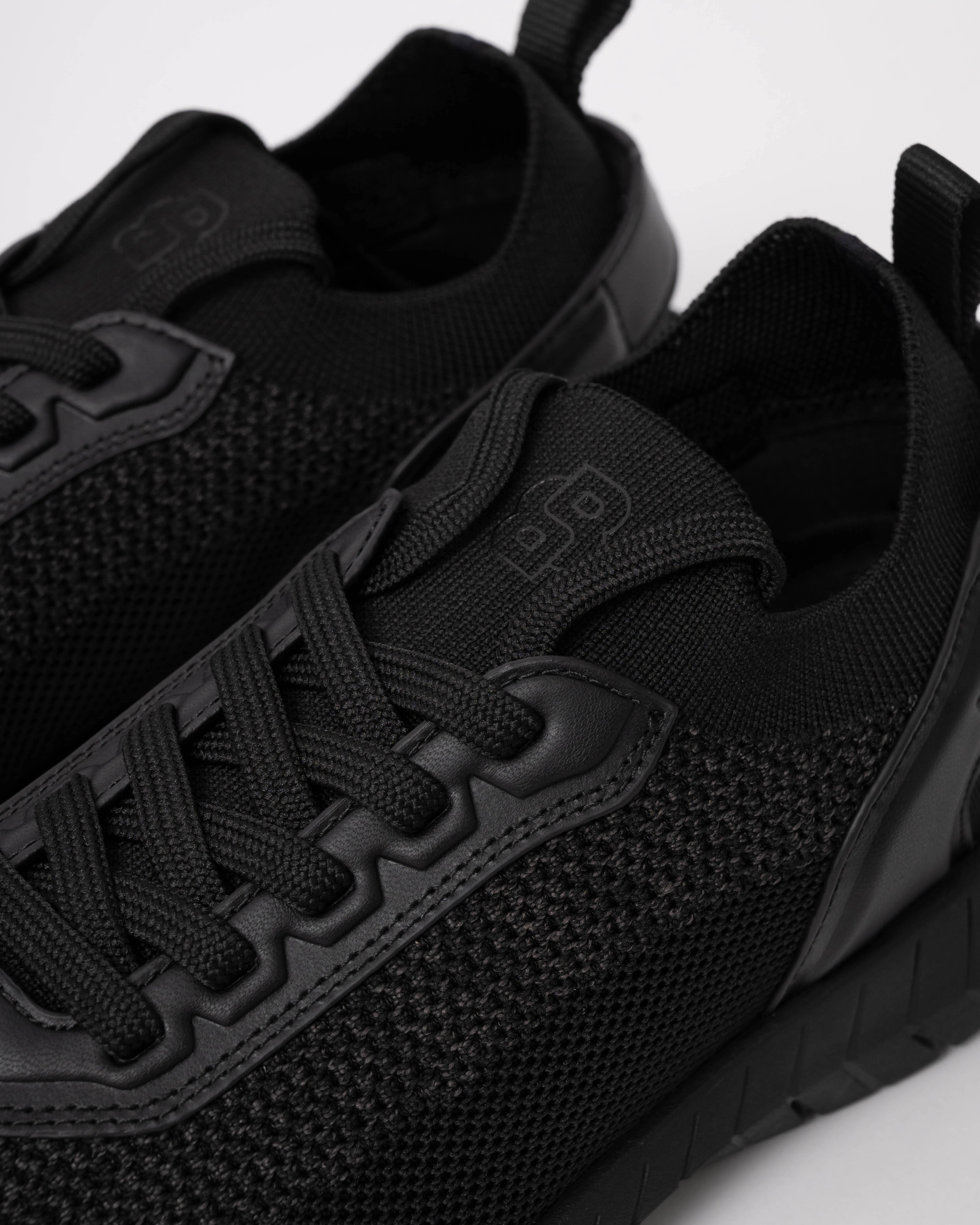 BOSS Orange Motion Mens Sock Trainers With Knitted Uppers - Black 005 - Image 5