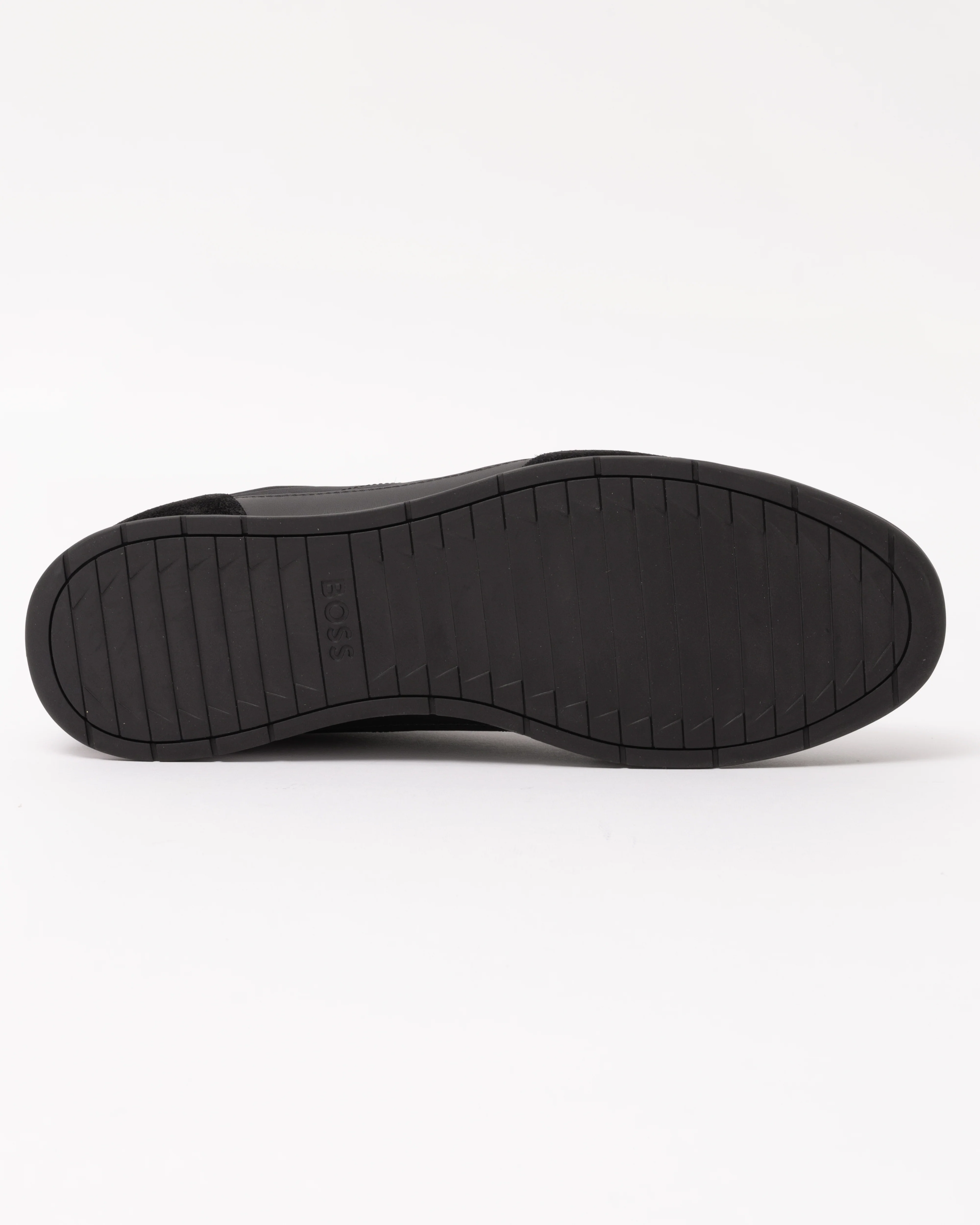 BOSS Orange Nitan Mens Low-top trainers with suede and faux leather - Black 001 - Image 5