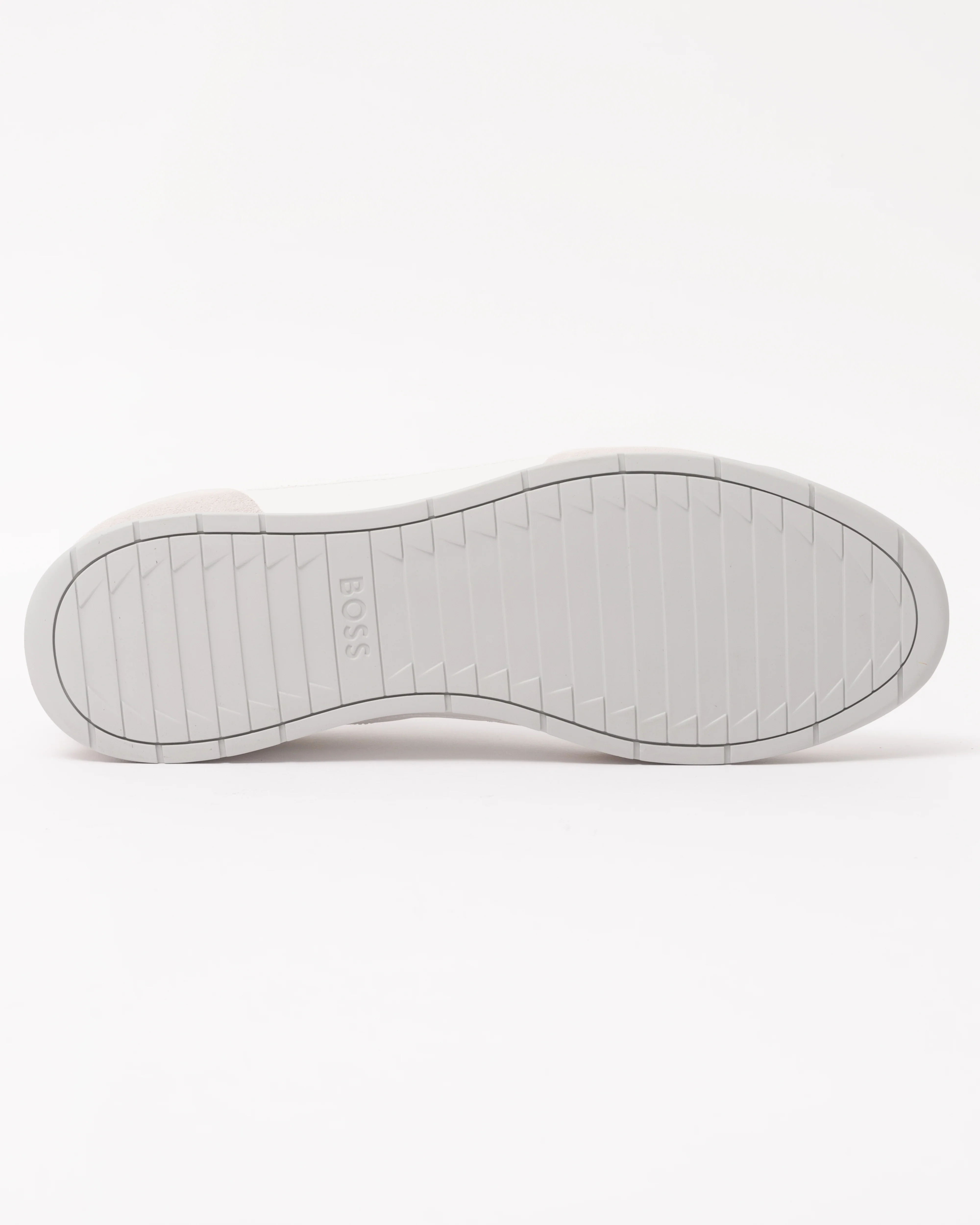 BOSS Orange Nitan Mens Low-top trainers with suede and faux leather - Open White 143 - Image 5