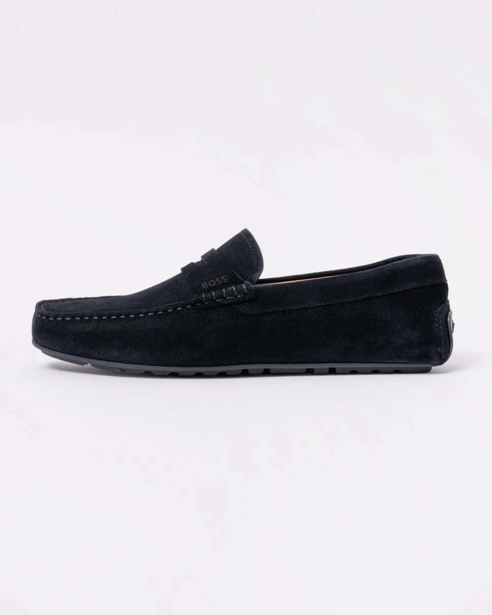 BOSS Orange Noel Mens Suede Moccasins with Penny Trim - Dark Blue 401 - Image 2