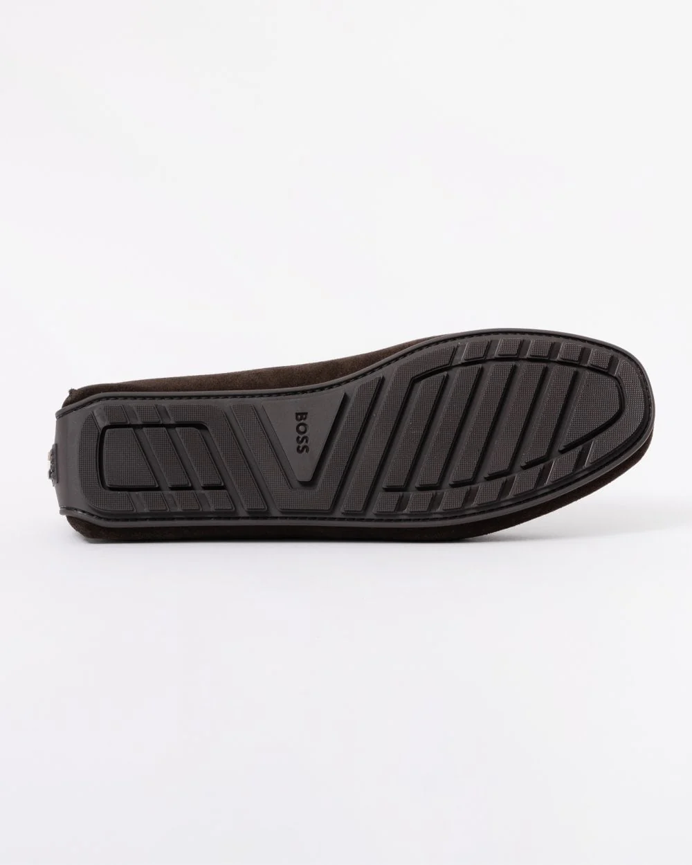 BOSS Orange Noel Mens Suede Moccasins with Penny Trim - Dark Brown 201 - Image 3