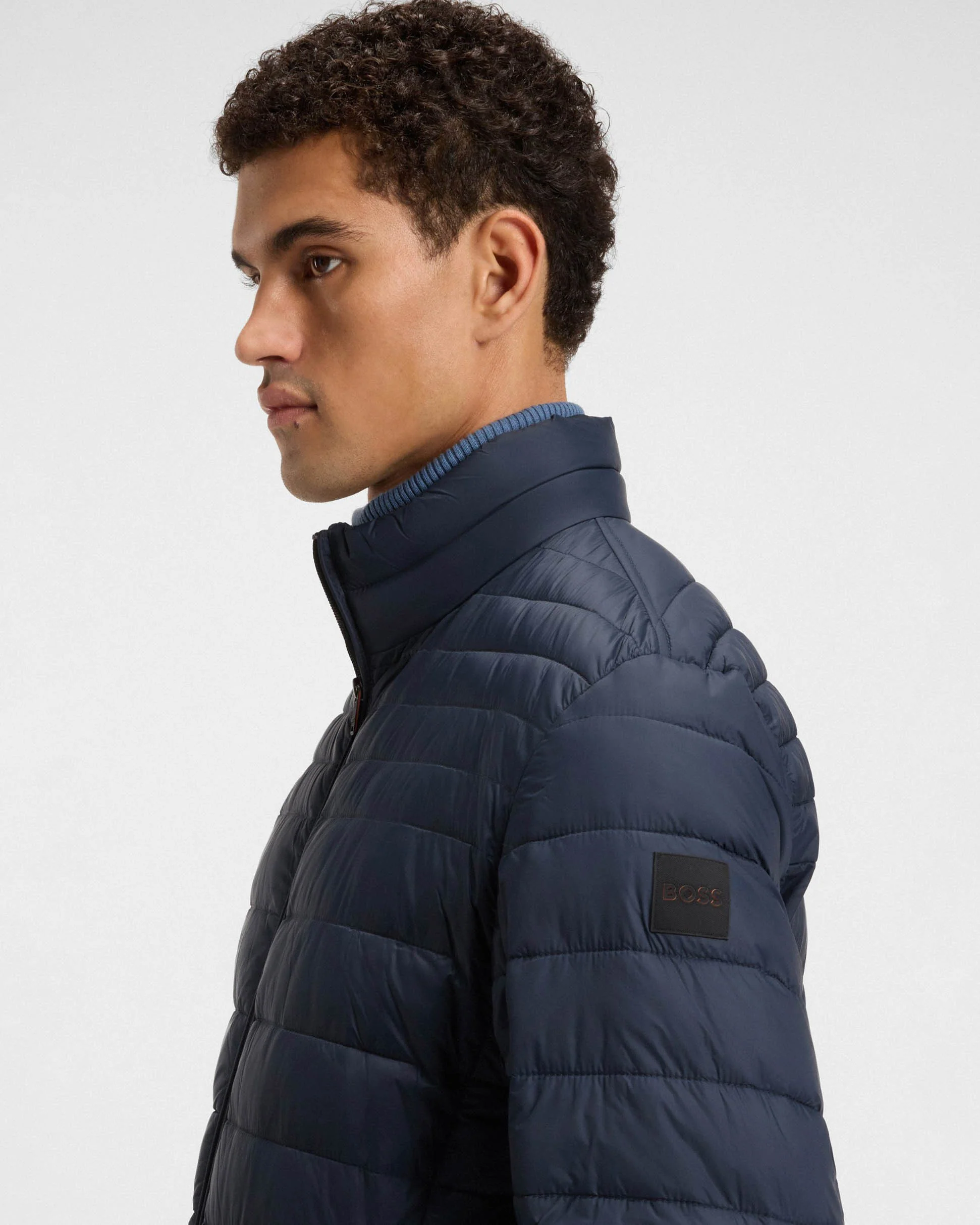 BOSS Orange Oden 2 Mens Jacket - Dark Blue 404 - Image 5