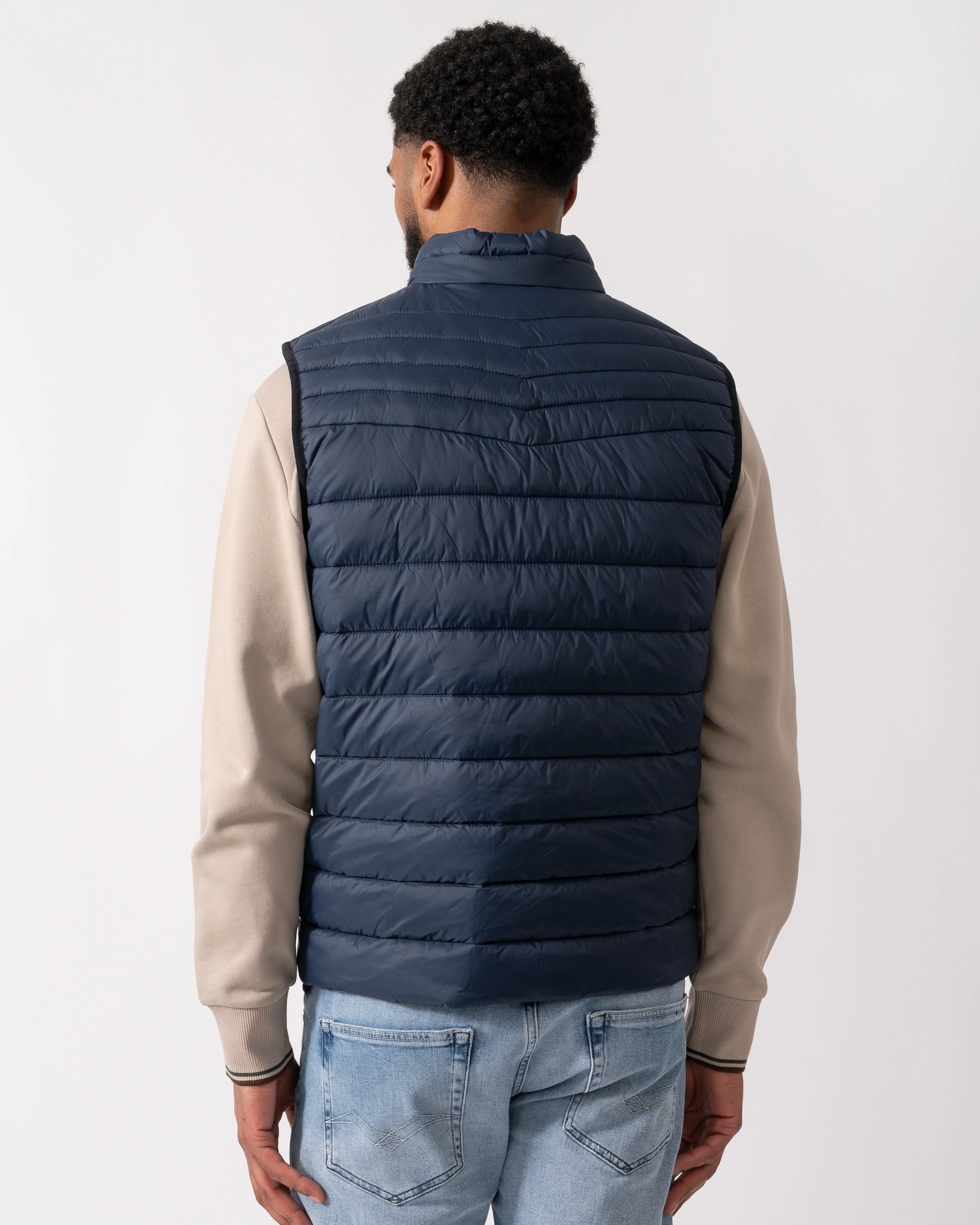 BOSS Orange Odeno 2 Mens Gilet - Dark Blue 404 - Image 4