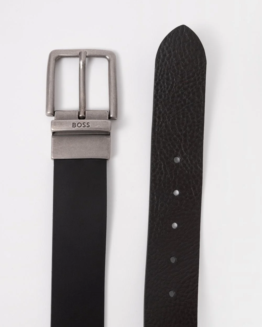 BOSS Orange Omar-G Mens Reversible Italian Leather Belt with Branded Keeper - Image 2