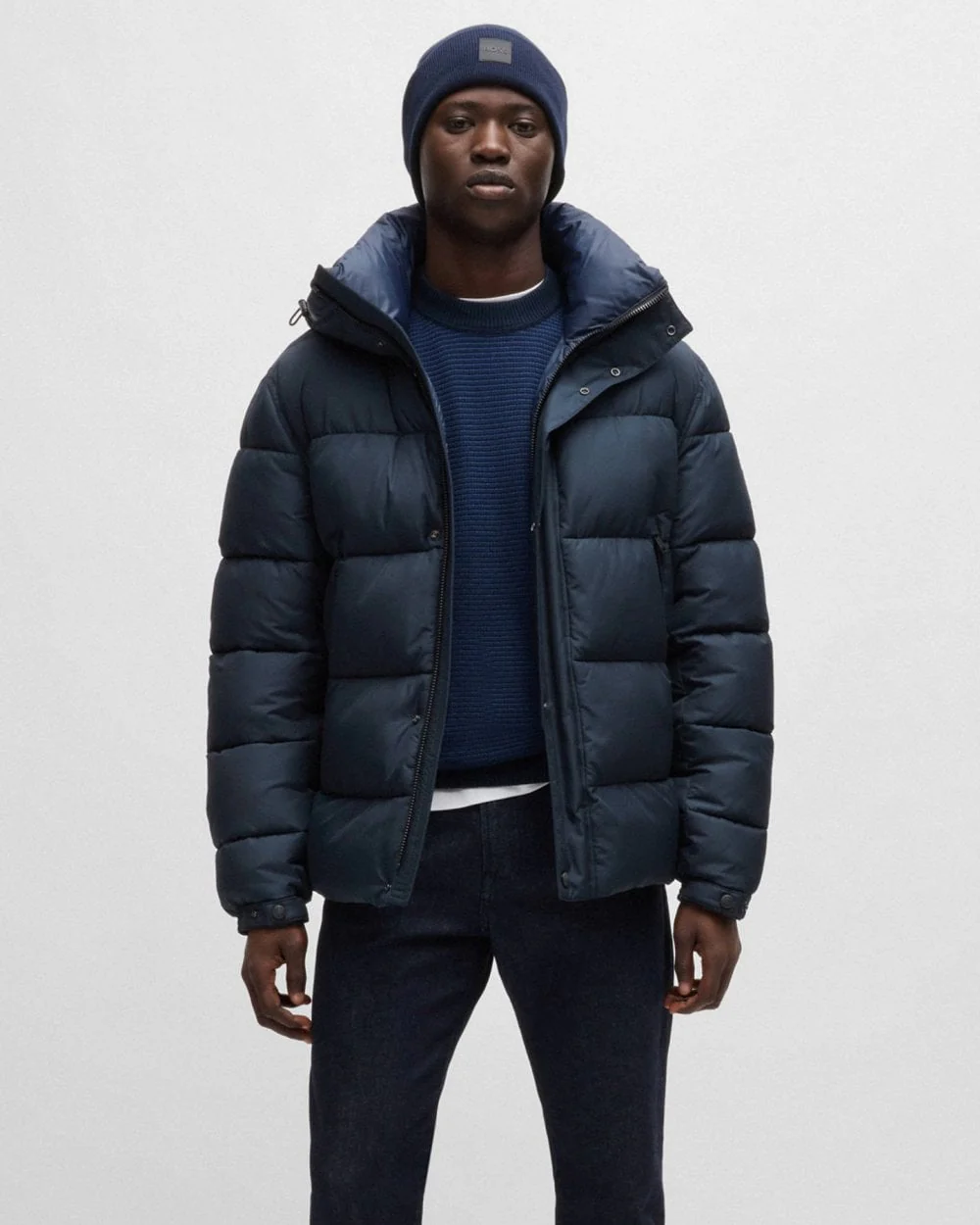 BOSS Orange Omaris Mens Hooded Puffer Jacket - Image 3