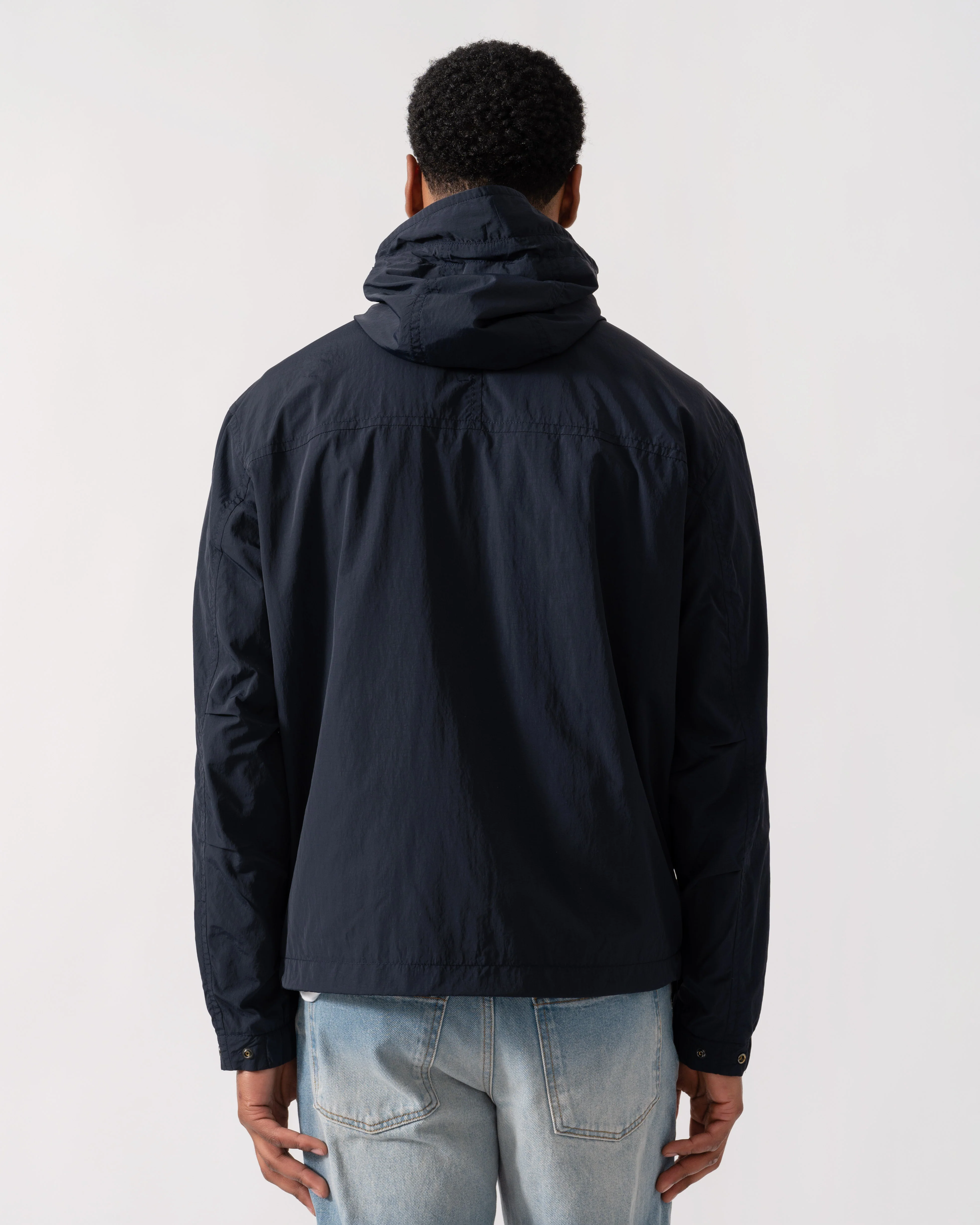 BOSS Orange Orip Mens Windbreaker in Water-Repellent Soft-Touch Fabric - Dark Blue 404 - Image 5