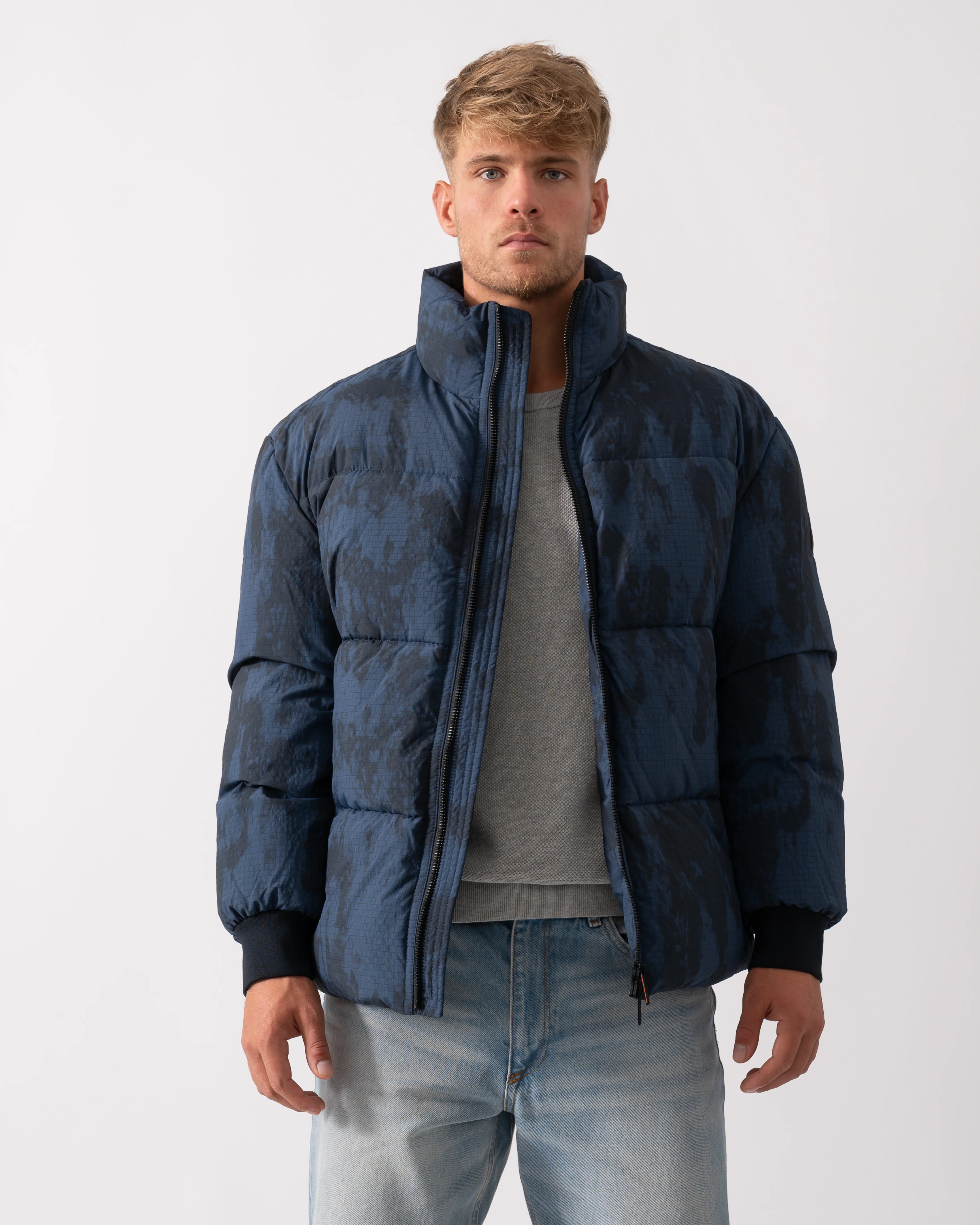 BOSS Orange Oshin Mens Jacket - Dark Blue 404 - Image 2