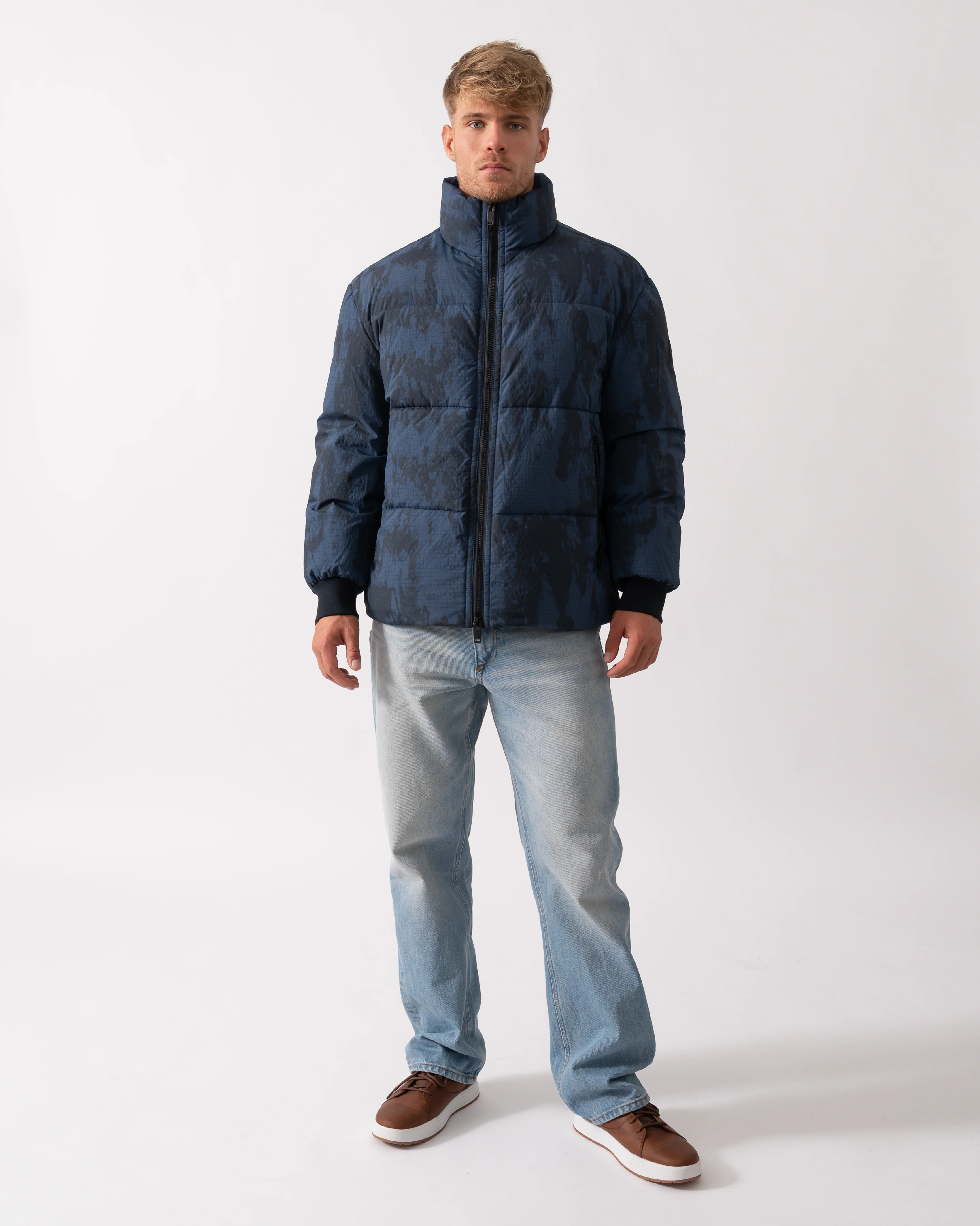 BOSS Orange Oshin Mens Jacket - Dark Blue 404 - Image 4