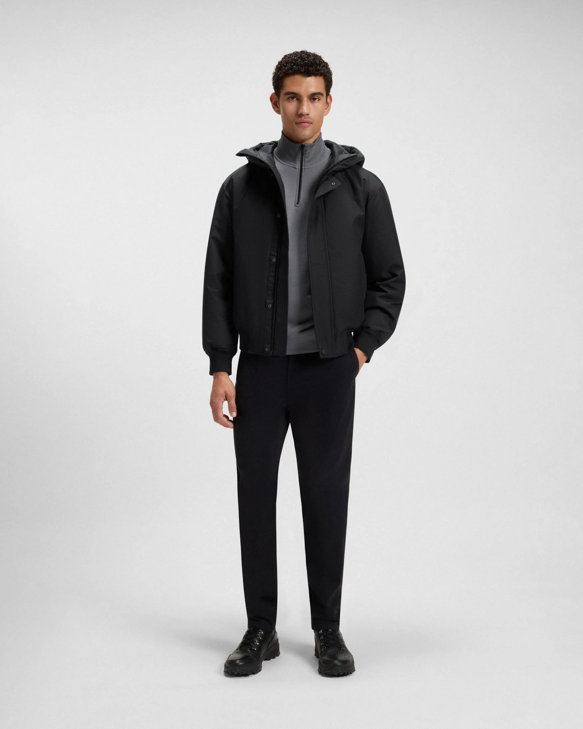 BOSS Orange Osis Mens Water Repellent Jacket with Contrasting Insert - Black 001 - Image 5