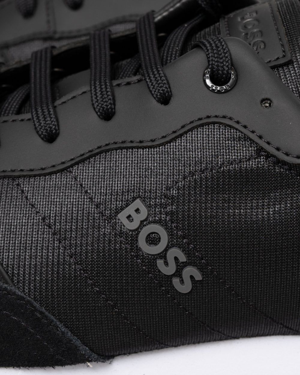 BOSS Orange Parkour L Mens Running Style Trainers In Mixed Materials With Logo Details NOS - Black 001 - Image 3