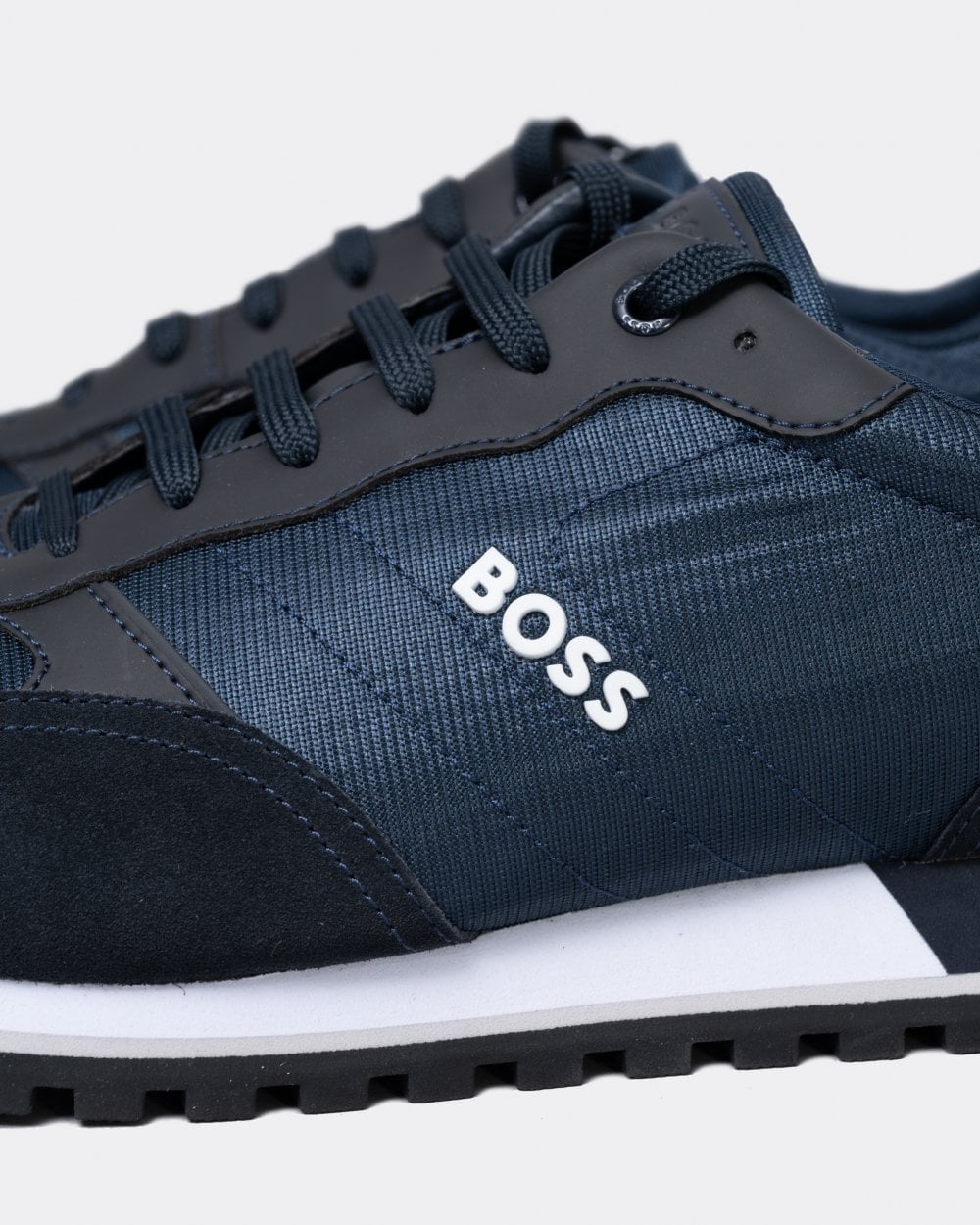 BOSS Orange Parkour L Mens Running Style Trainers In Mixed Materials With Logo Details NOS - Dark Blue 401 - Image 5