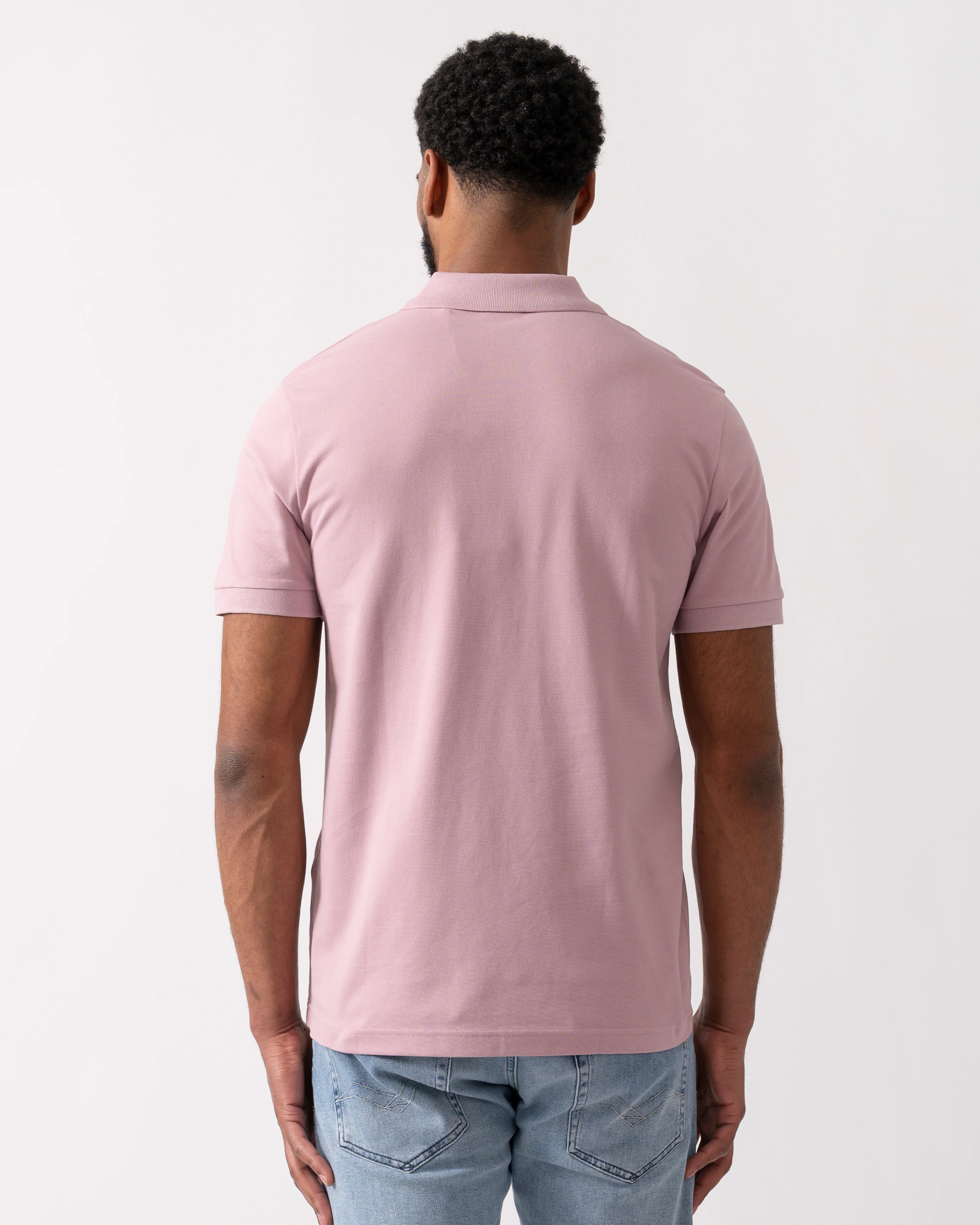 BOSS Orange Passenger Mens Stretch-Cotton Slim-Fit Polo Shirt with Logo Patch - Light/Pastel Purple 539 - Image 4