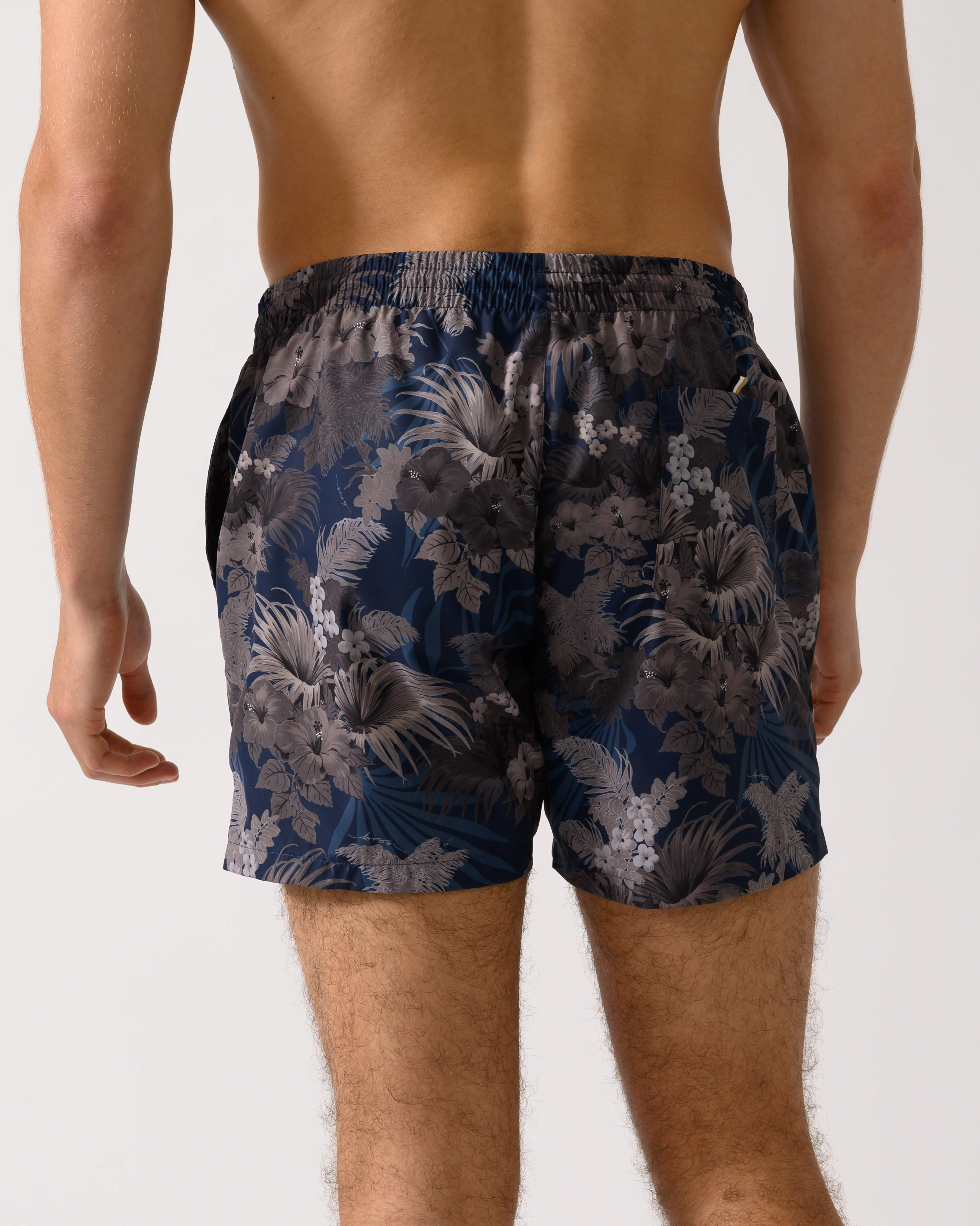 BOSS Orange Piranha Mens Tropical Print Quick-Drying Swim Shorts - Medium Brown 210 - Image 3
