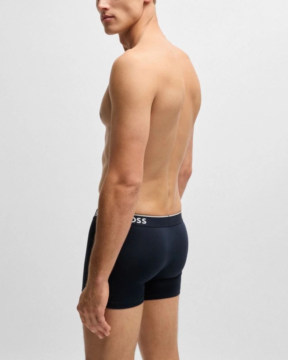 BOSS Orange Power Three Pack Mens Stretch Cotton Boxer Briefs With Logos NOS - Open Blue 480 - Image 5