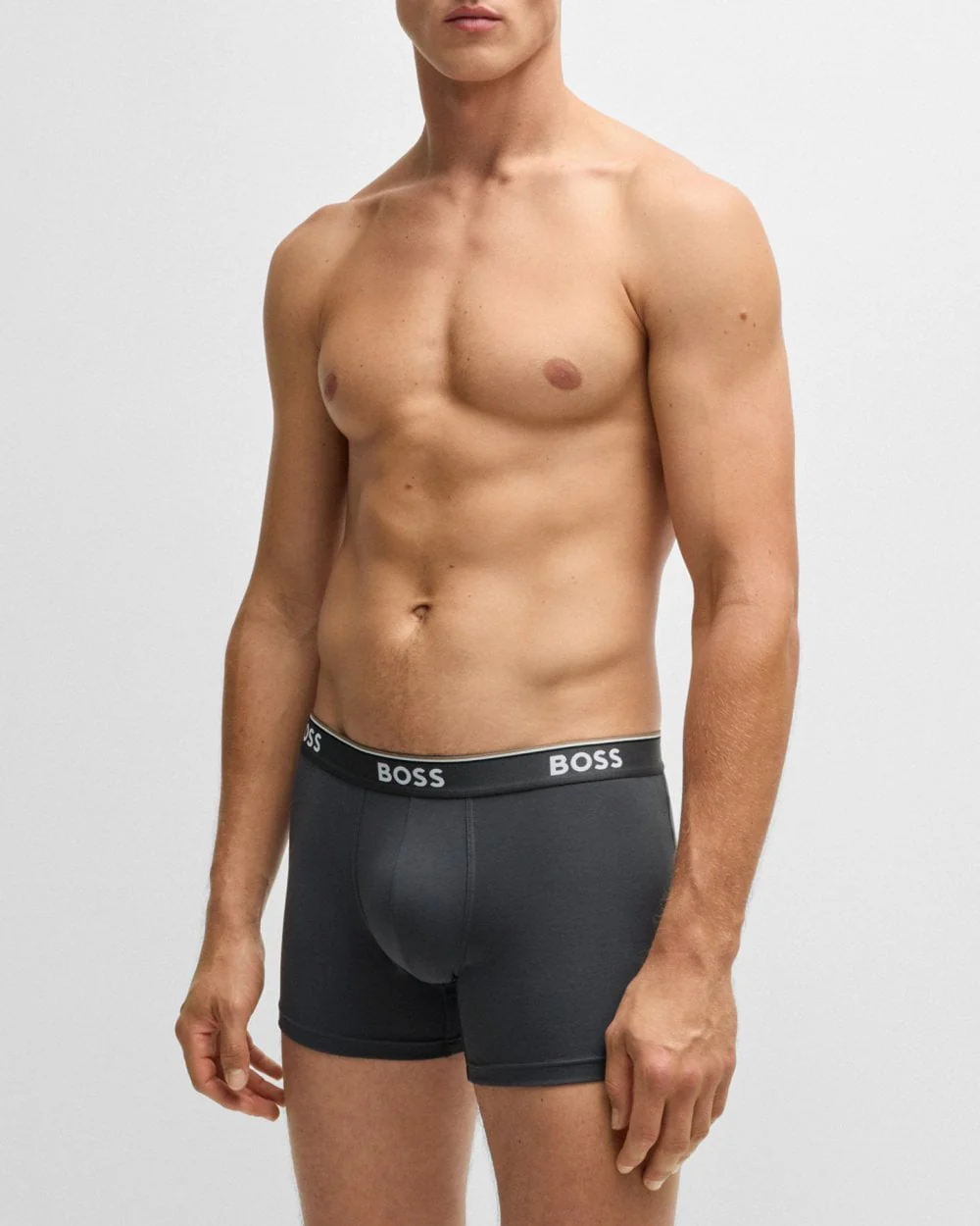 BOSS Orange Power Three Pack Mens Stretch Cotton Boxer Briefs With Logos NOS - Open Blue 487 - Image 7