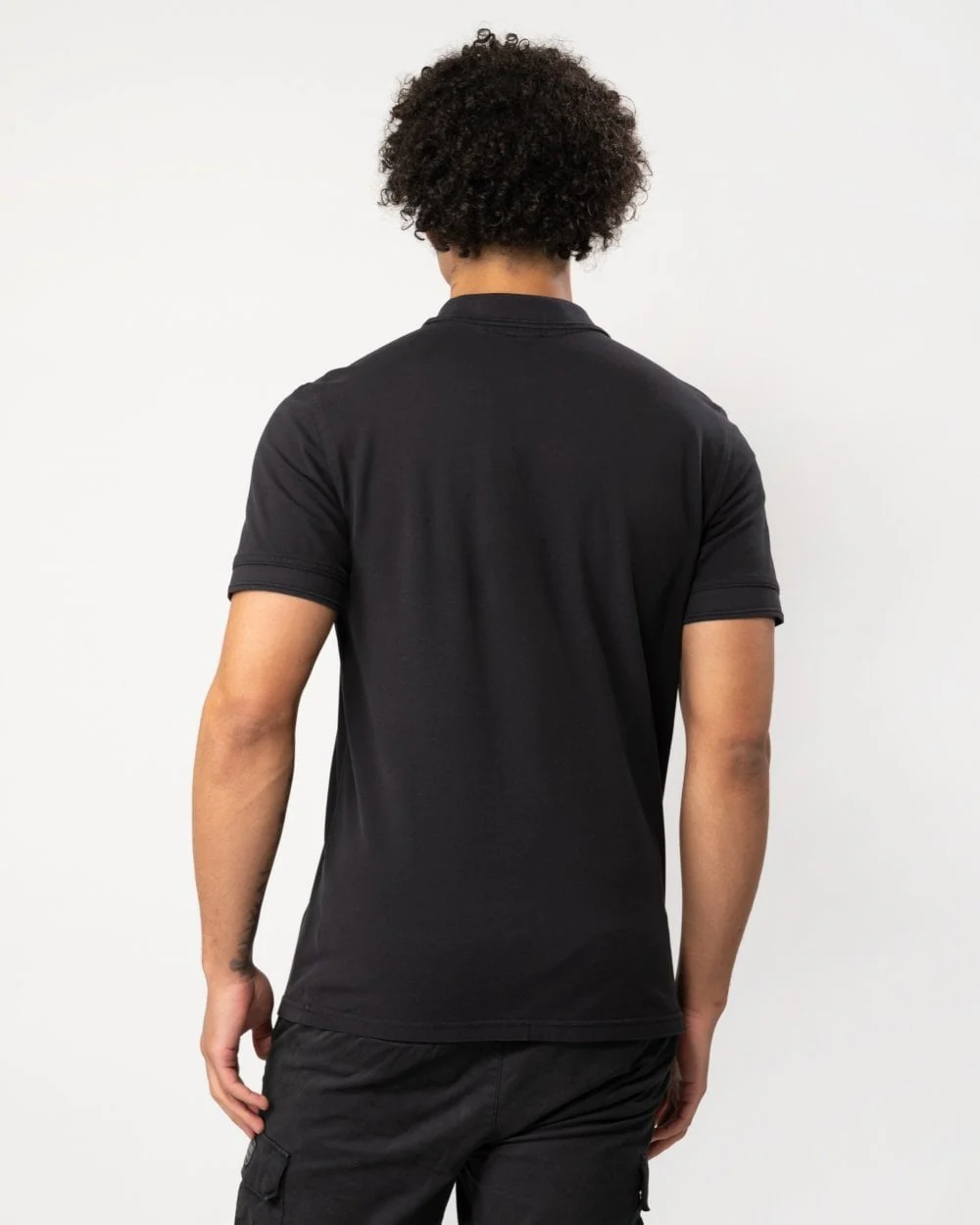 BOSS Orange Prime Mens Cotton-Piqué Polo Shirt with Logo Print NOS - Black 001 - Image 4