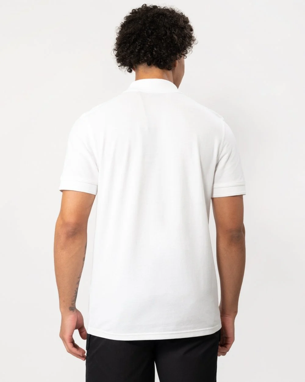 BOSS Orange Prime Mens Cotton-Piqué Polo Shirt with Logo Print NOS - White 100 - Image 4