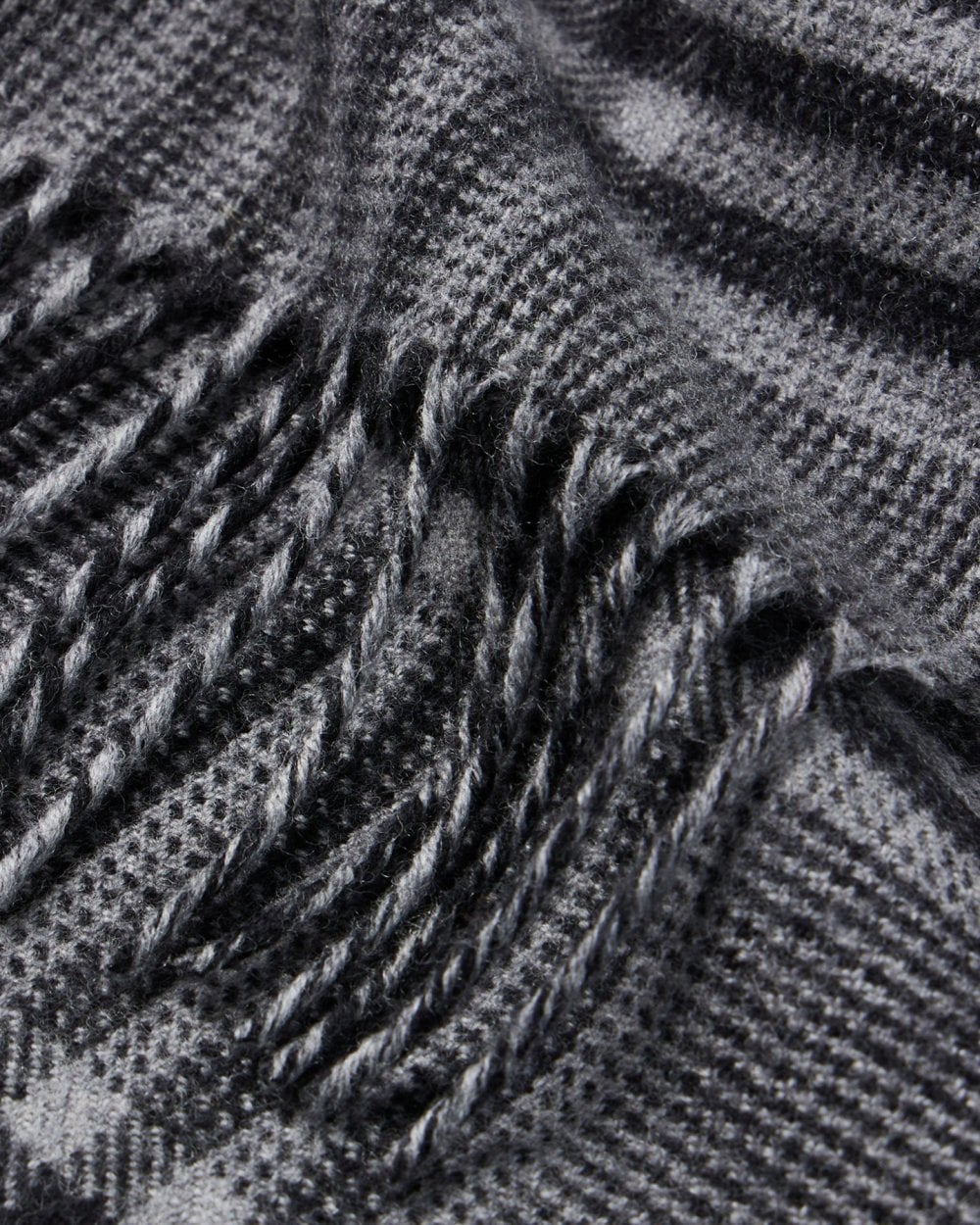 BOSS Orange Rafer Mens Check Wool Scarf - Image 3