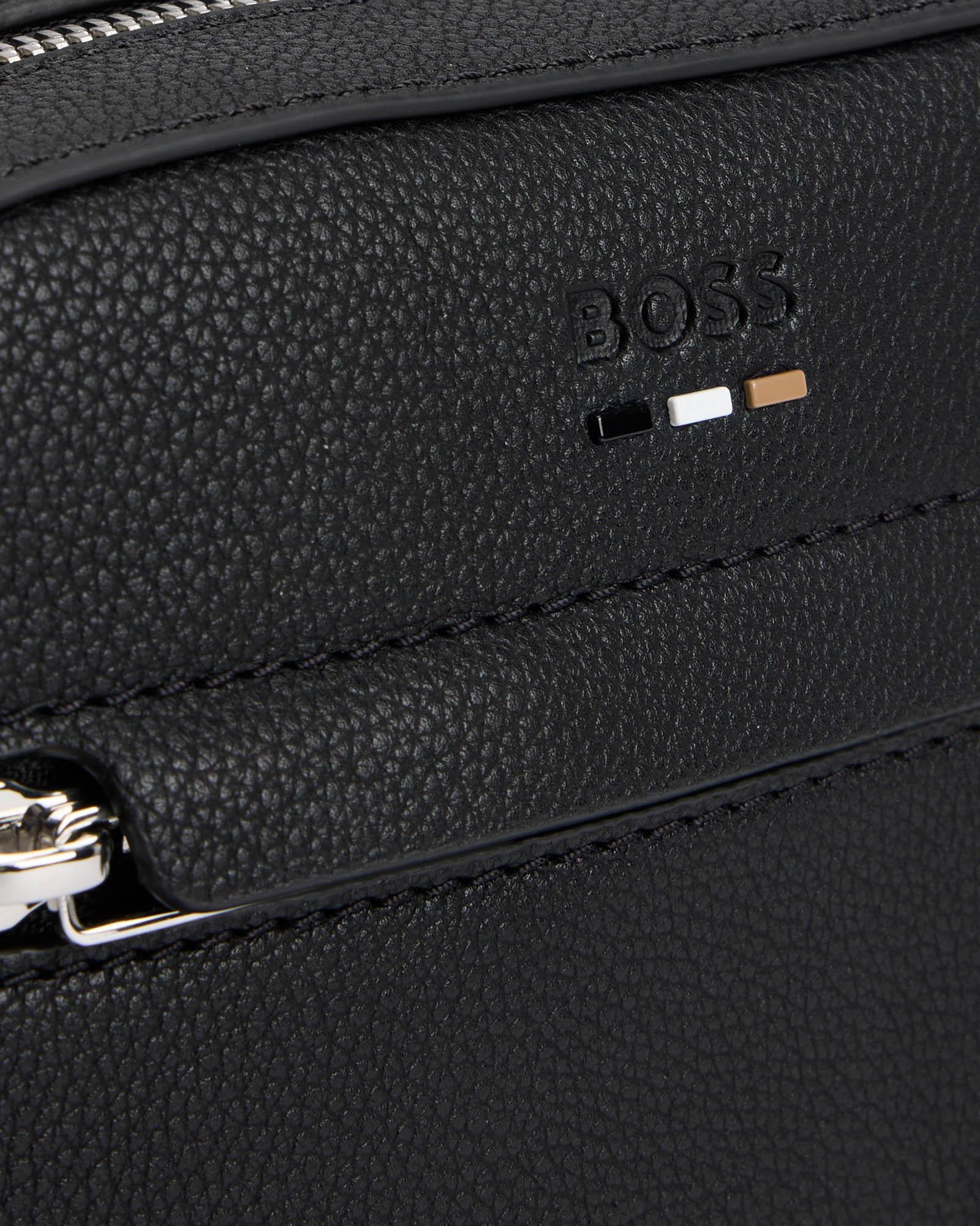 BOSS Orange Ray Mens Reporter Bag with Embossed Logo - Black 001 - Image 4