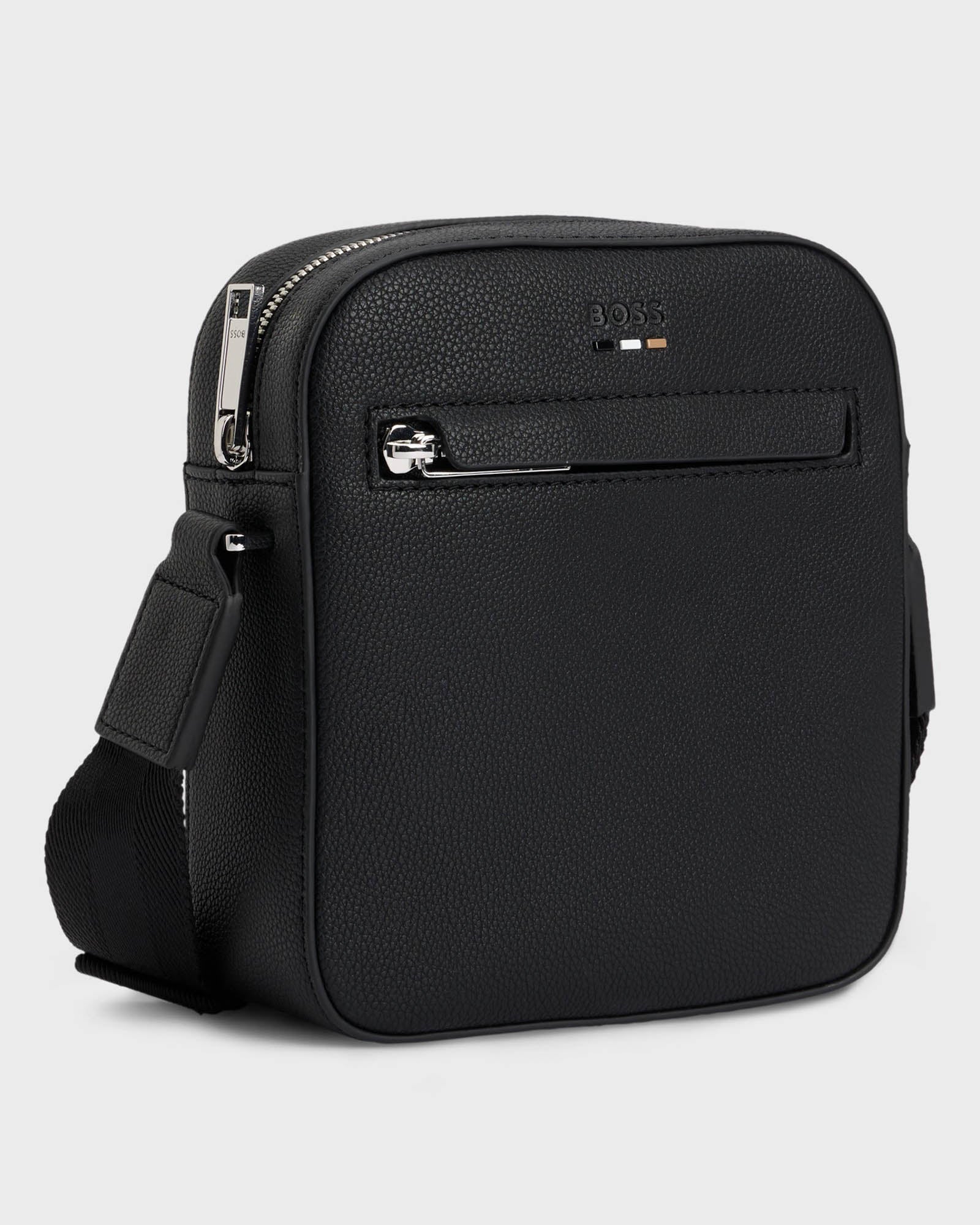 BOSS Orange Ray Mens Reporter Bag with Embossed Logo - Black 001 - Image 6