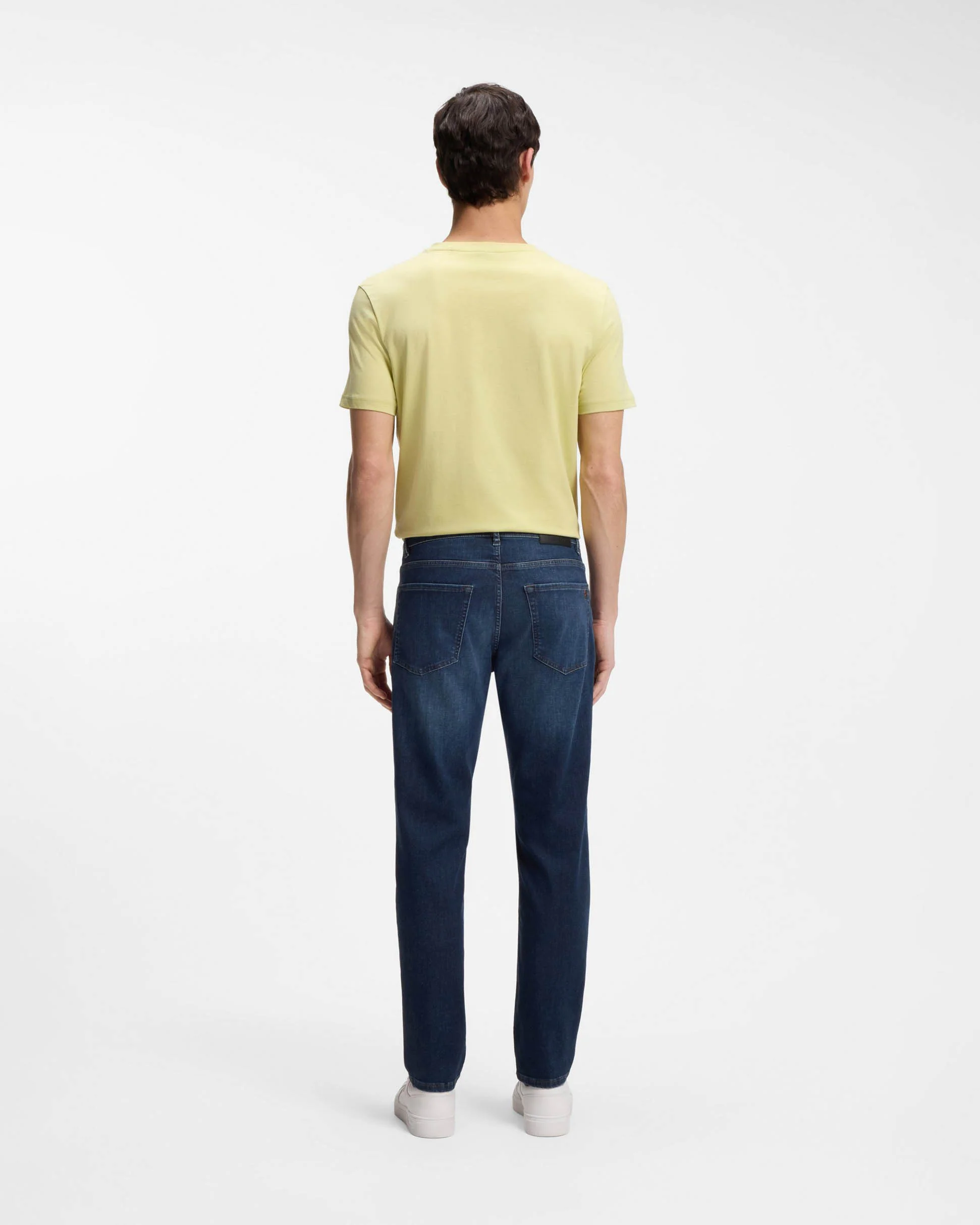 BOSS Orange Maine Regular-Fit Jeans in Soft-Motion Denim - Medium Blue 420 - Image 3