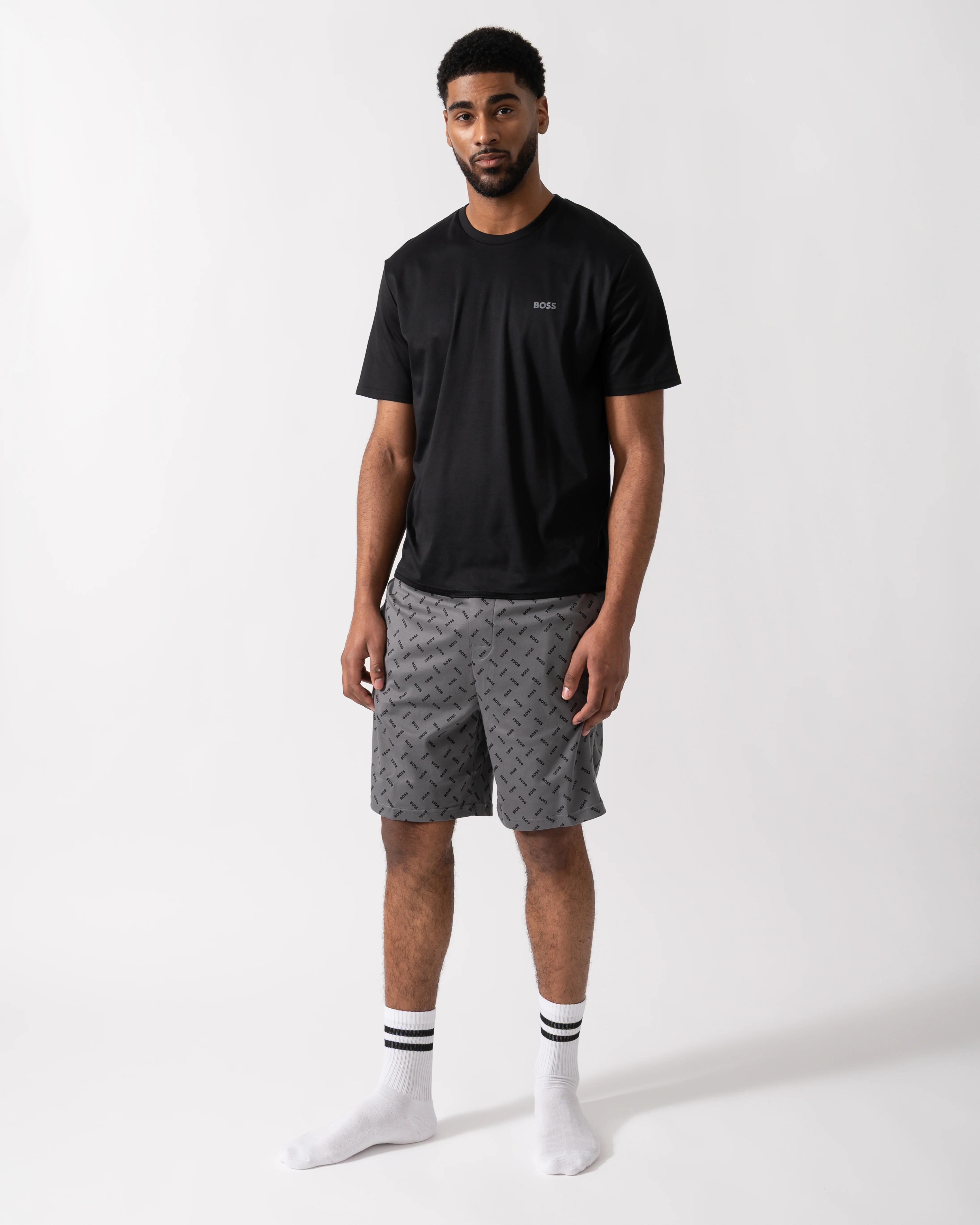 BOSS Orange Relax Mens Short Pyjama Set - Dark Grey 026 - Image 2