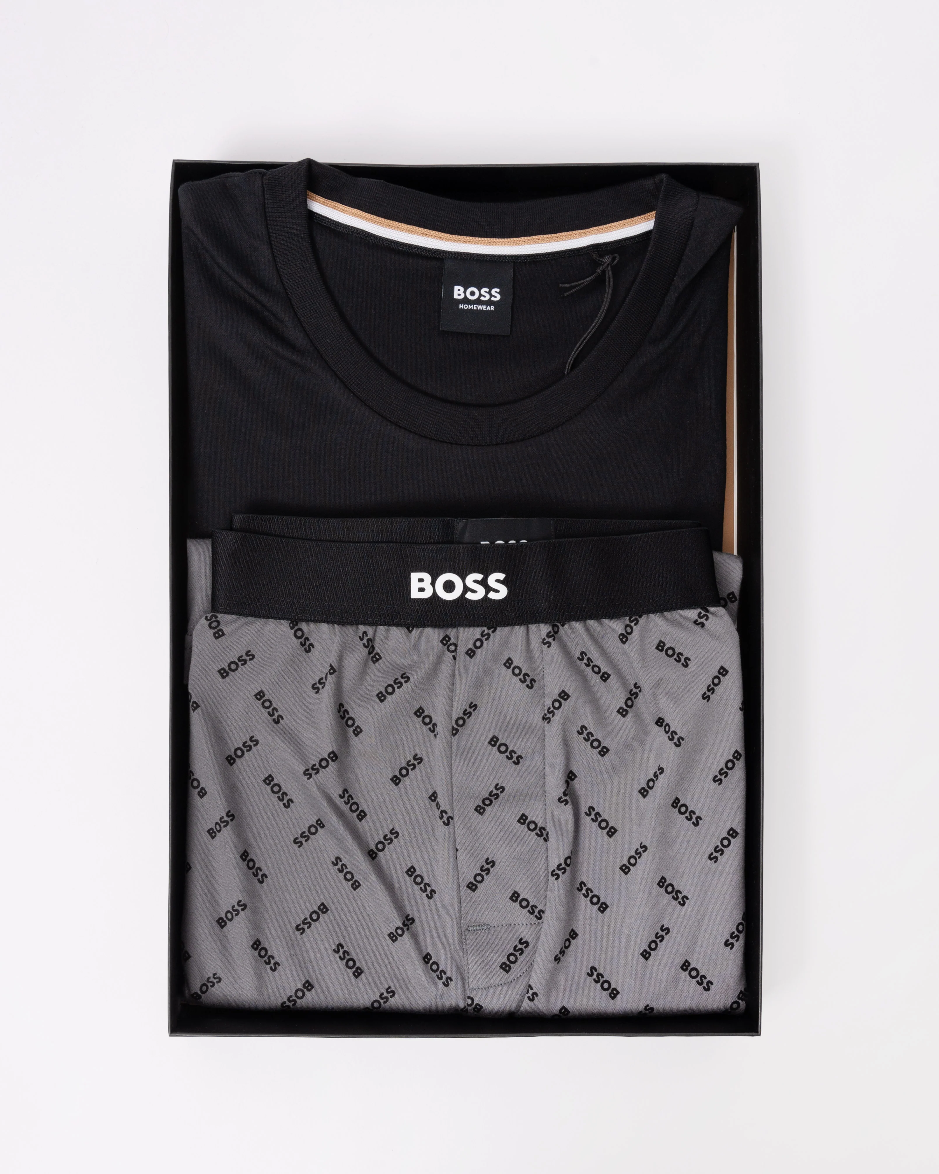 BOSS Orange Relax Mens Short Pyjama Set - Dark Grey 026 - Image 4