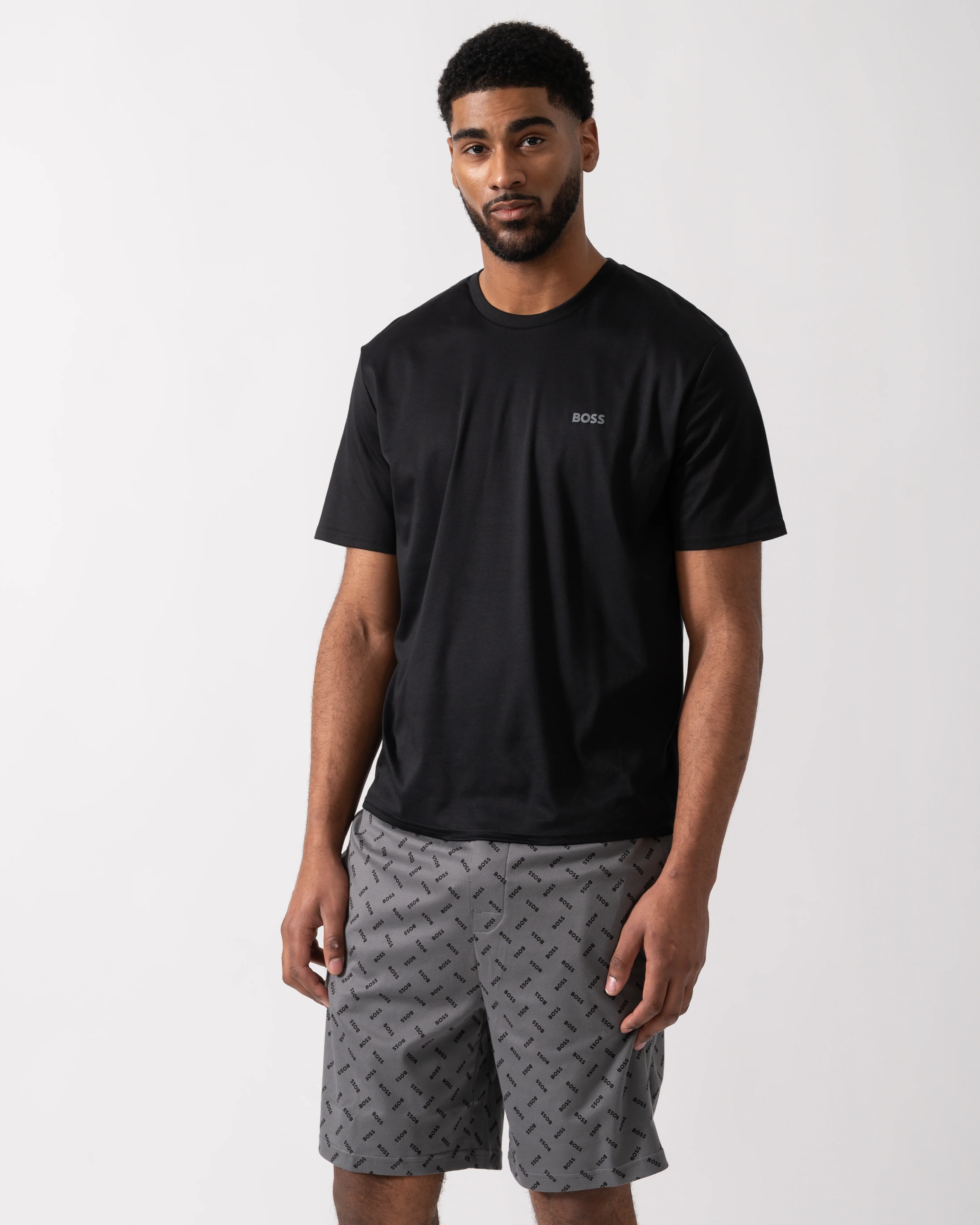 BOSS Orange Relax Mens Short Pyjama Set - Dark Grey 026 - Image 5