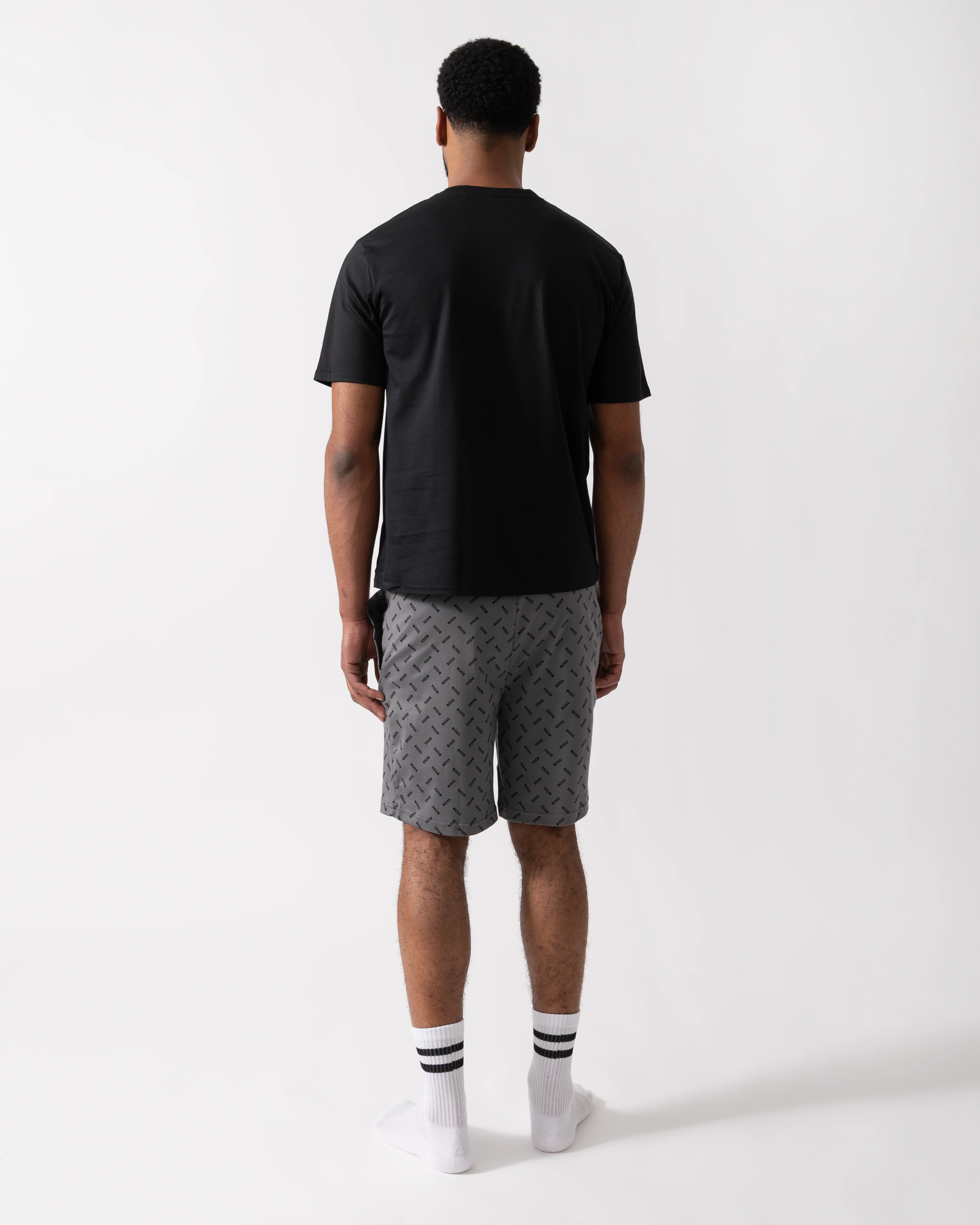 BOSS Orange Relax Mens Short Pyjama Set - Dark Grey 026 - Image 6