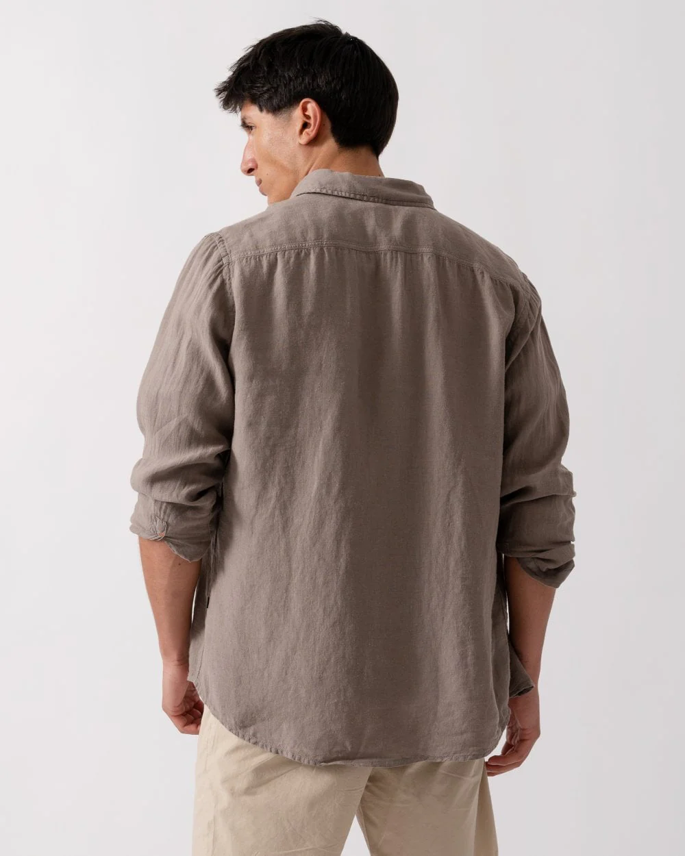 BOSS Orange Relegant 6 Mens Long Sleeve Shirt 50537381 - Open Beige 294 - Image 2