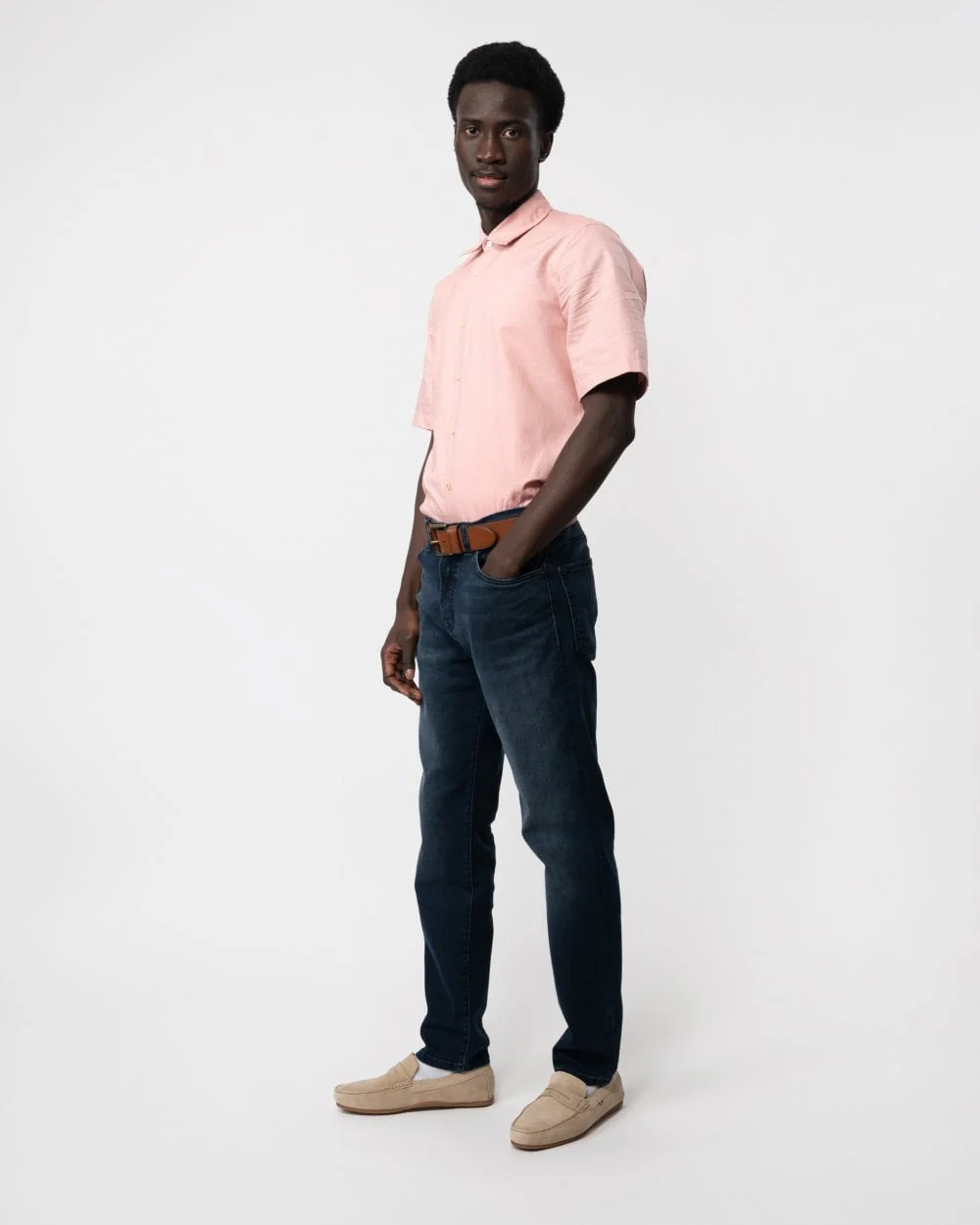 BOSS Orange Re.Maine BC Mens Regular Fit Jeans in Navy Super-Stretch Denim - Image 4