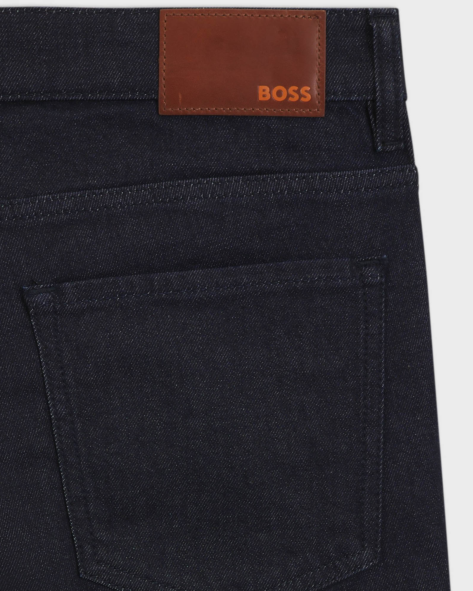BOSS Orange Re.Maine Mens Regular Fit Comfort-Stretch Denim Jeans - Dark Blue 403 - Image 4