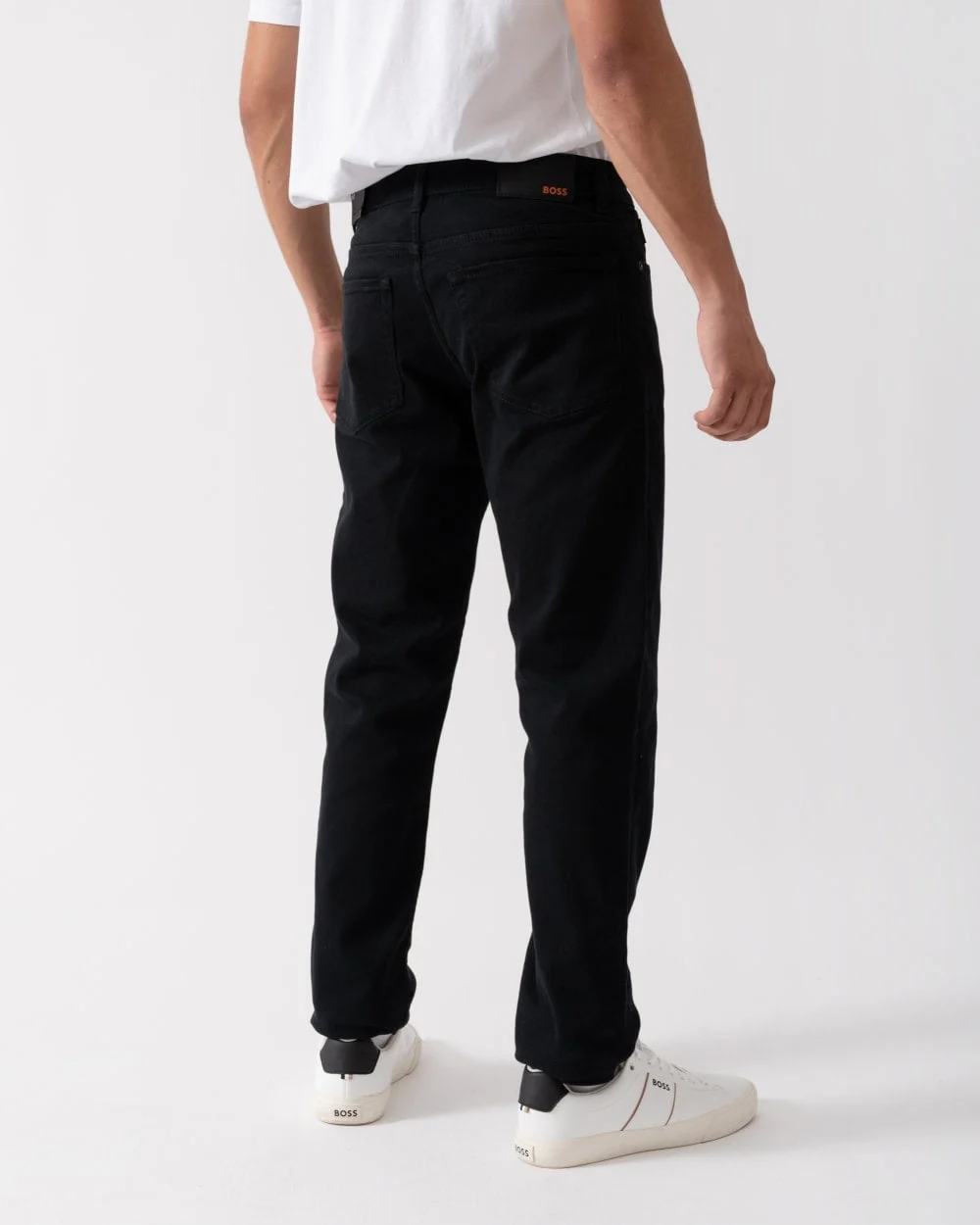BOSS Orange Re.Maine Mens Regular Fit Comfort Stretch Jeans - Black 003 - Image 3