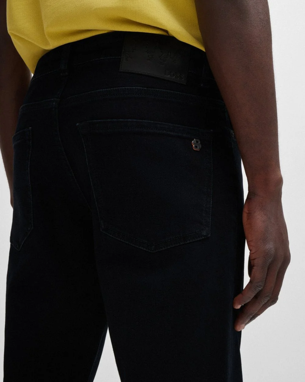 Boss Orange Re.Maine Mens Regular Fit Stretch Denim Jeans in Blue-Black - Image 4