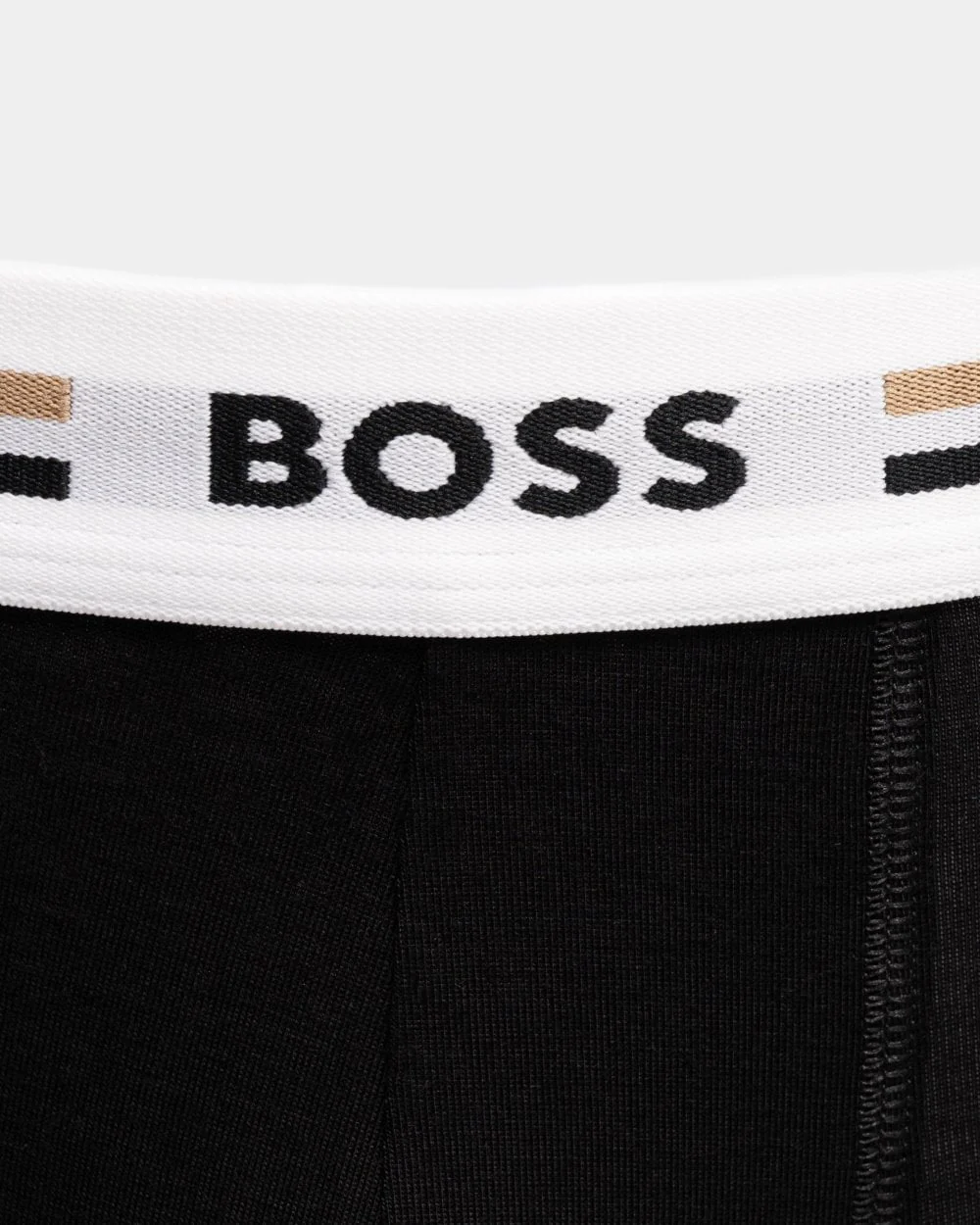 BOSS Orange Revive Mens 3-Pack Soft-Touch Stretch Trunks With Logo Waistbands - Black 001 - Image 2
