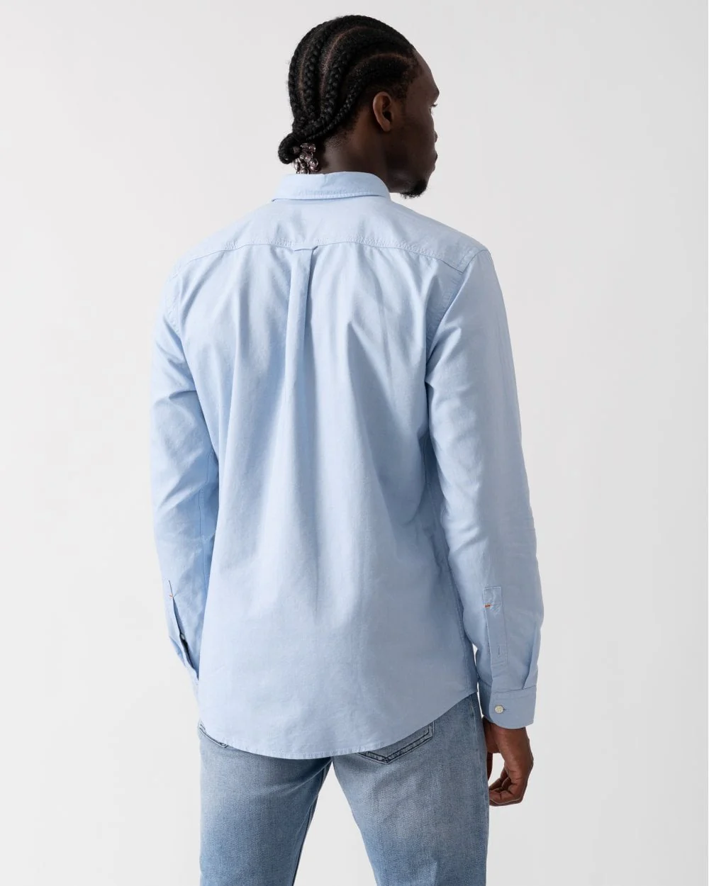BOSS Orange Rickert Mens Long Sleeve Shirt - Open Blue 460 - Image 4